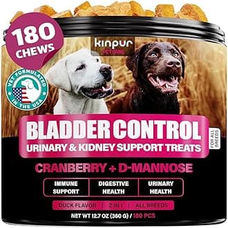 Dog UTI Treatment 180 Chews w Cranberry, Natural UTI Medicine for Dogs - Pet Supplement for Dog Urinary Tract Infection Treatment, Good for Bladder Control, Dog Incotinence, Kidney Health, Dog Breath