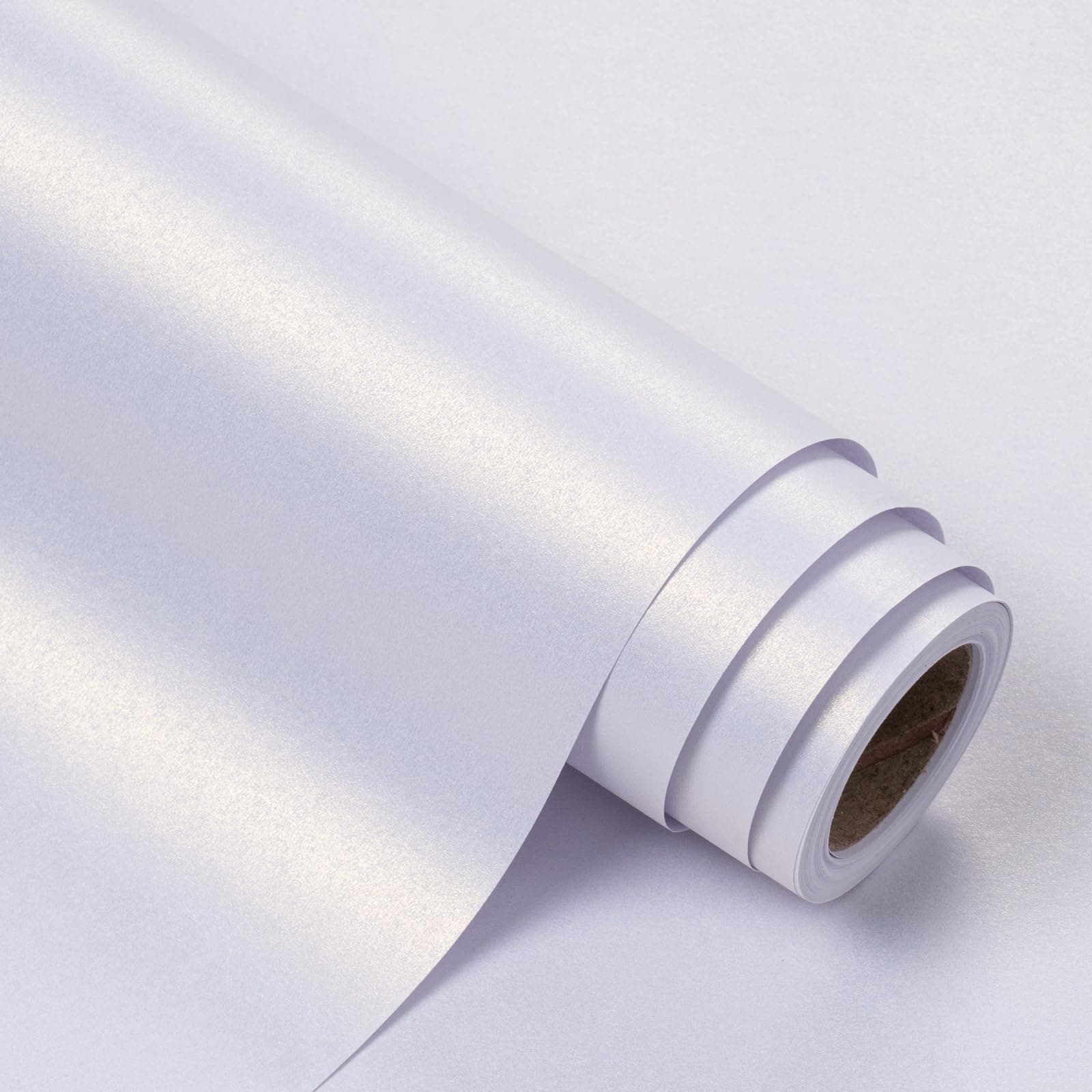 WRAPAHOLIC White Matte Wedding Gift Wrapping Paper,Solid Color Pearl Glossy Wrapping Paper - Perfect for Baby Shower,Valentine's Day,Birthday,DIY Bouquet-30in x 32.8ft Roll
