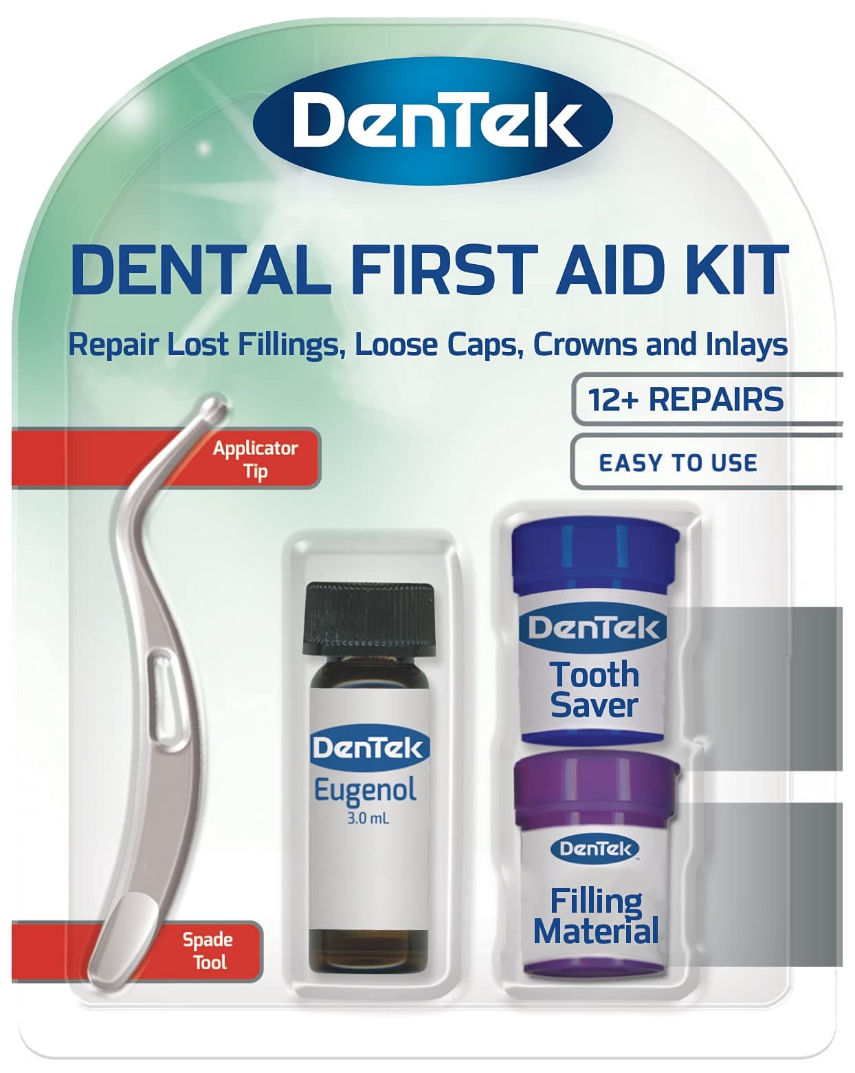 DenTek - Dental First Aid Kit - Applicator, Teeth Saver, Tooth Ache Relief