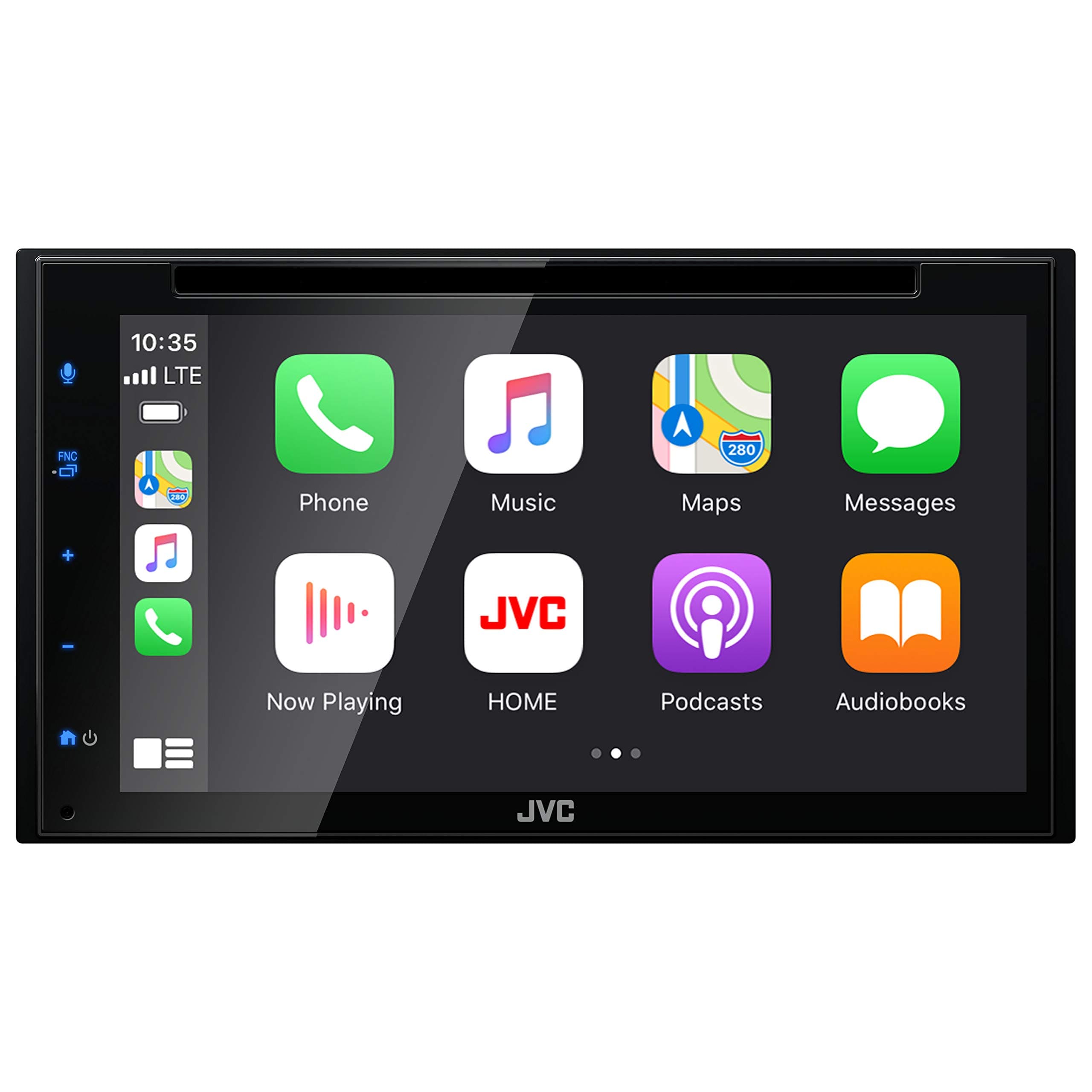 KW-V66BT Apple CarPlay Android Auto DVD/CD Player w/ 6.8" Capacitive Touchscreen, Bluetooth Audio and Hands Free Calling, MP3 Player, Double DIN, 13-Band EQ, SiriusXM, AM/FM Car Radio