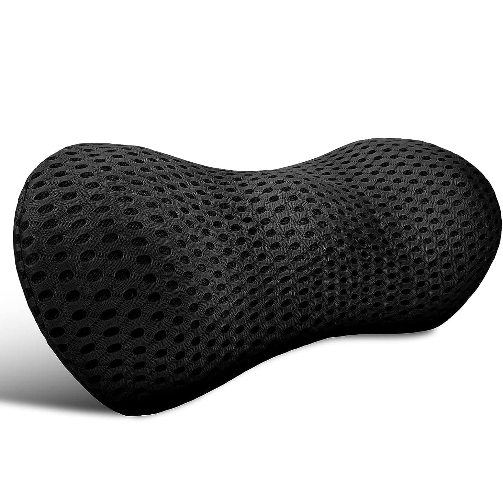 WHFEVDFY Lumbar Support Pillow, Ergonomic Memory Foam Lumbar Back Support Pillow, Back Pillow, Chair Cushion for Office Chair Gaming Chair, Car Seat, Lower Back Pain Relief, Breathable Mesh Cover