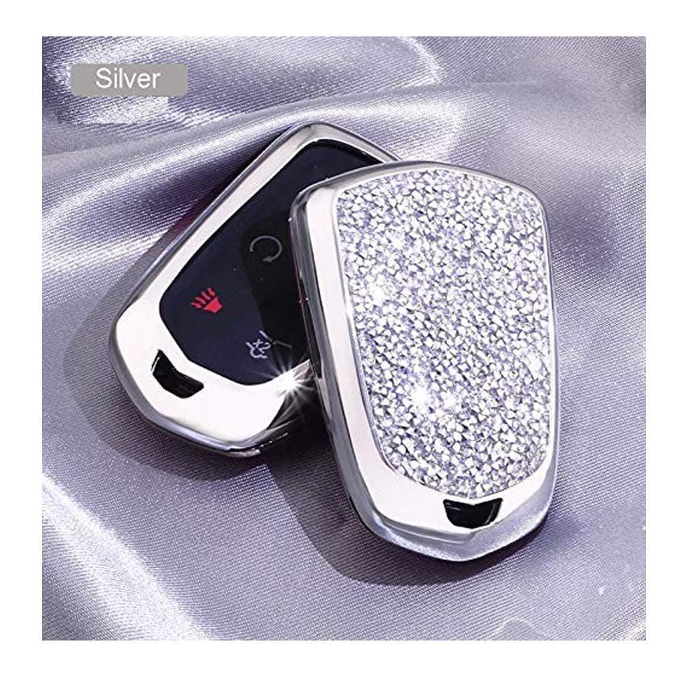 4 5 6 Buttons 3D Bling keyless Entry Remote Smart Key Fob case Cover for 2016-2018 Cadillac CT6, 2017-2018 XT5, 2014-2018 CTS, 2015-2018 XTS SRX ATS Accessories
