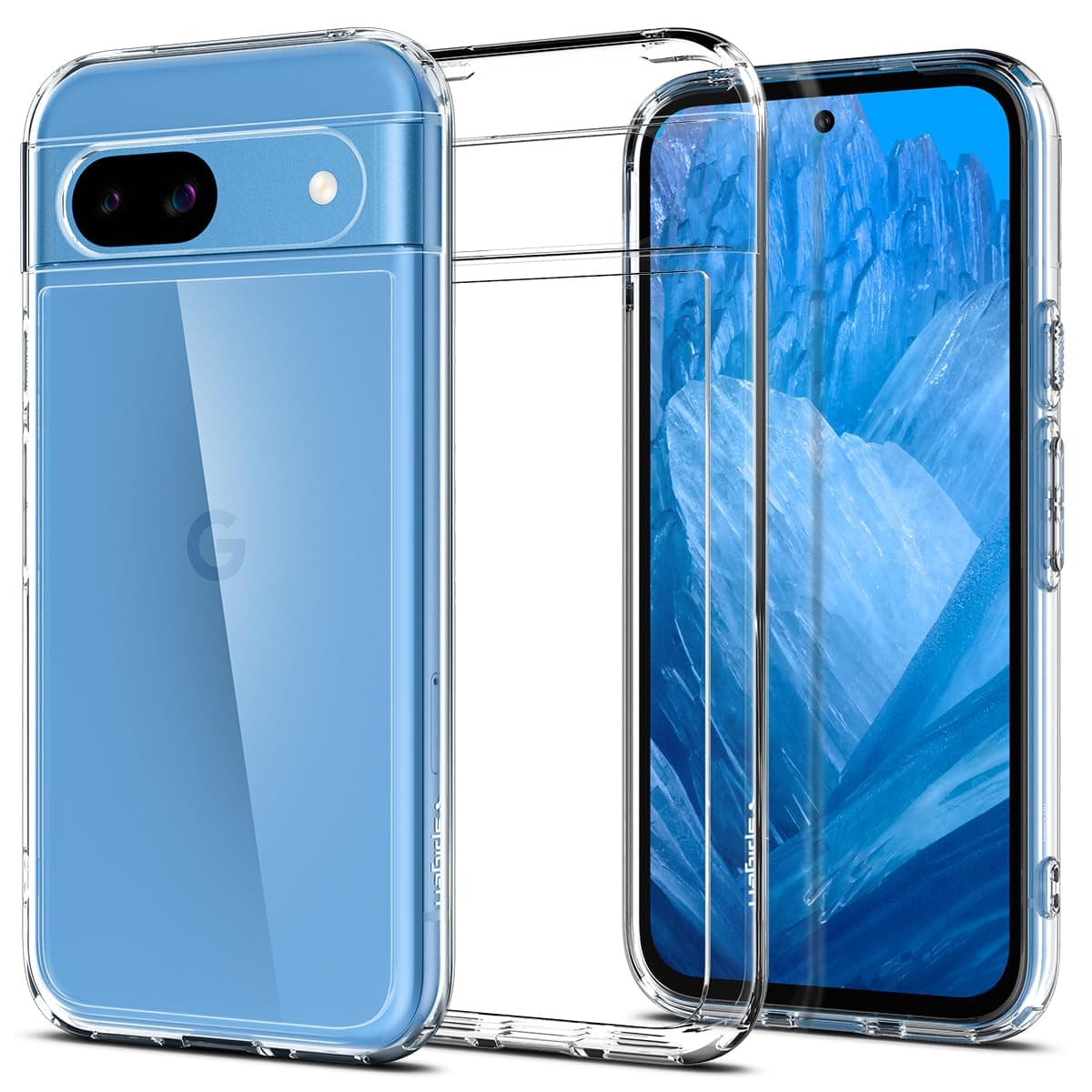 Spigen Ultra Hybrid designed for Google Pixel 8a case cover - Crystal Clear