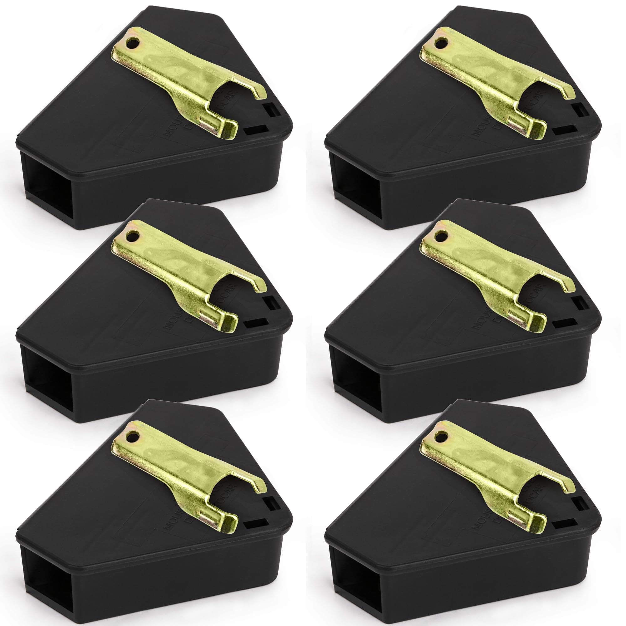 UCatchLockBait Pro Mouse Bait Stations | Mouse Bait Box for Outdoor Use | Mouse Bait Stations with Keys for Indoor and Outdoor Use | Large Station | 6-Pack |