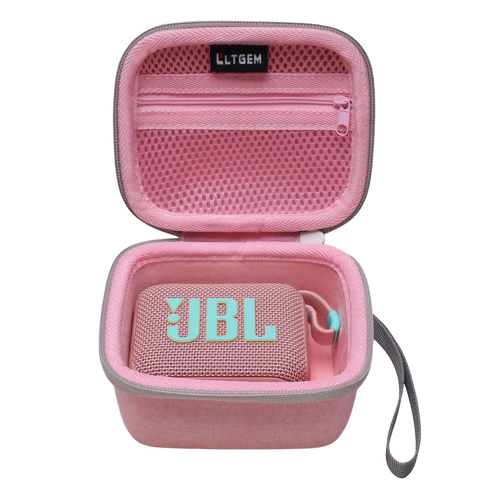 Hard Speaker Case for JBL GO 5 / GO 4 / GO 3 Portable Bluetooth Speaker Travel Bag Pink
