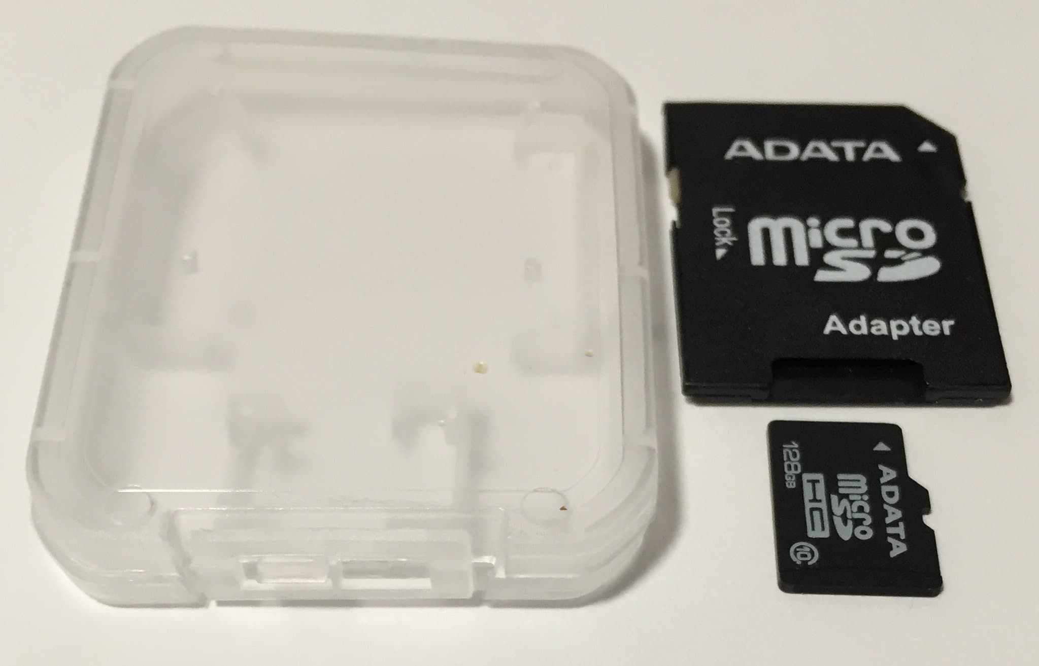 Micro SD 128GB with SD Adaptor and Case up to 40 Mb/ sec