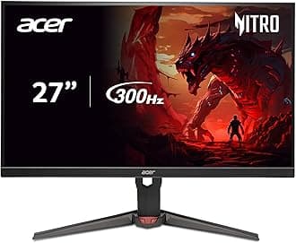 acer Nitro 27" WQHD 2560x1440 IPS PC Gaming AMD FreeSync Premium | 300Hz | Up to 0.5ms | 99% sRGB | DisplayHDR 400 | ErgoStand | VESA Mounting | 1 x DP 1.4 & 2 x HDMI 2.1 | XV272U F3bmiiprx