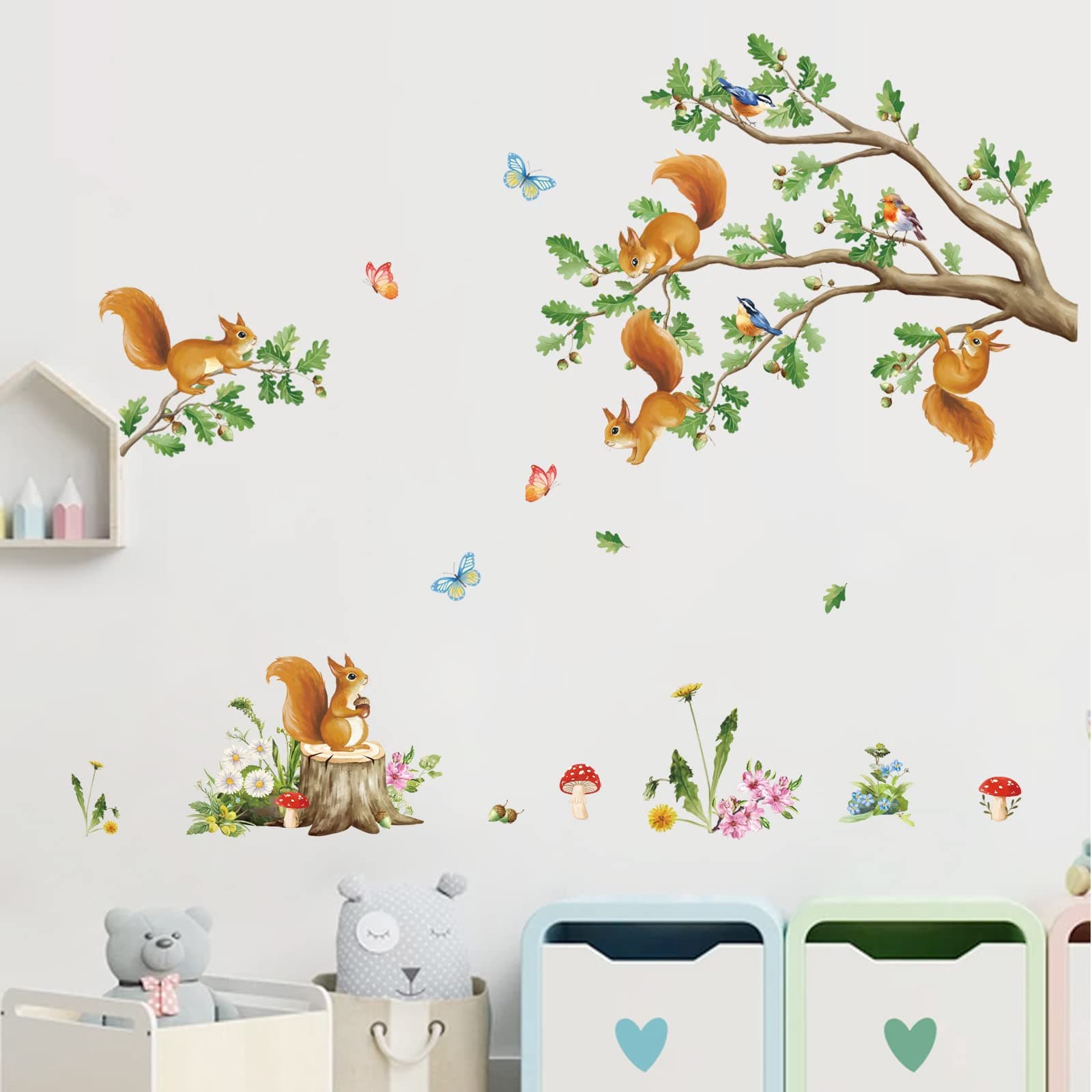 Animals Forest Squirrel Wall Stickers