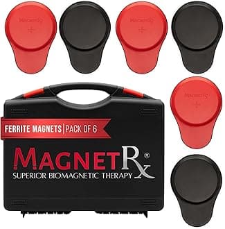 MagnetRX® Biomagnetic Magnets Kit – Imanes para Biomagnetismo Médico – Dr Goiz Magnets for Biomagnetism Bio Magnet Pair – 5200 Gauss Large Round Magnet (6 Units)