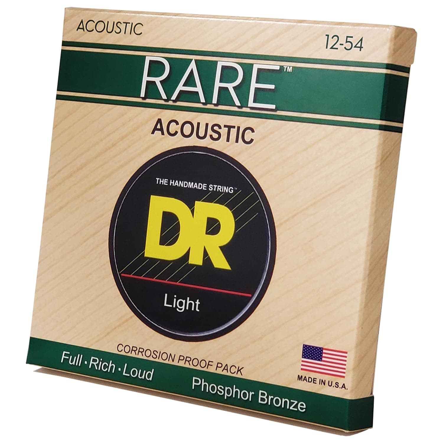 DR Strings Rare - Phosphor Bronze AcousticHex Core 12-54