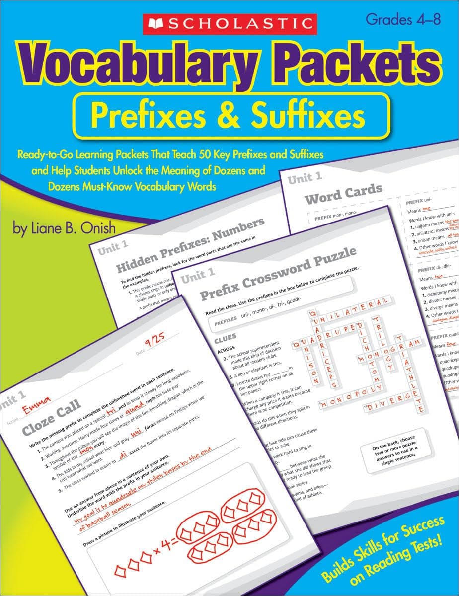 VOCABULARY PACKETS: PREFIXES AND SUFFIXES - READY-TO-GO LEARNING PACKETS