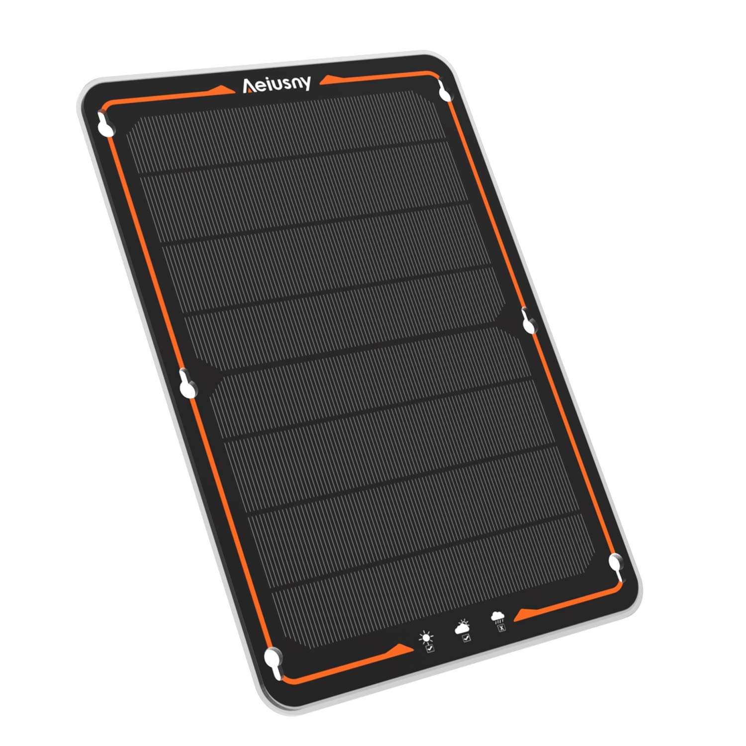 12 Volts 10 Watts Portable Power Solar Panel Backup Solar Trickle Charger for Car Boat Automotive RV with Alligator Clip Adapter (10W Portable Solar Panel)