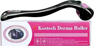 Kostech Derma Roller for Face, Beard & Hair Growth – 2.0mm Titanium Microneedling Tool for Skin Rejuvenation, Acne Scars, Wrinkle Reduction & Hair Regrowth – Safe & Easy to Use at Home – For Men & Women (Pack of 1, 2.0mm)