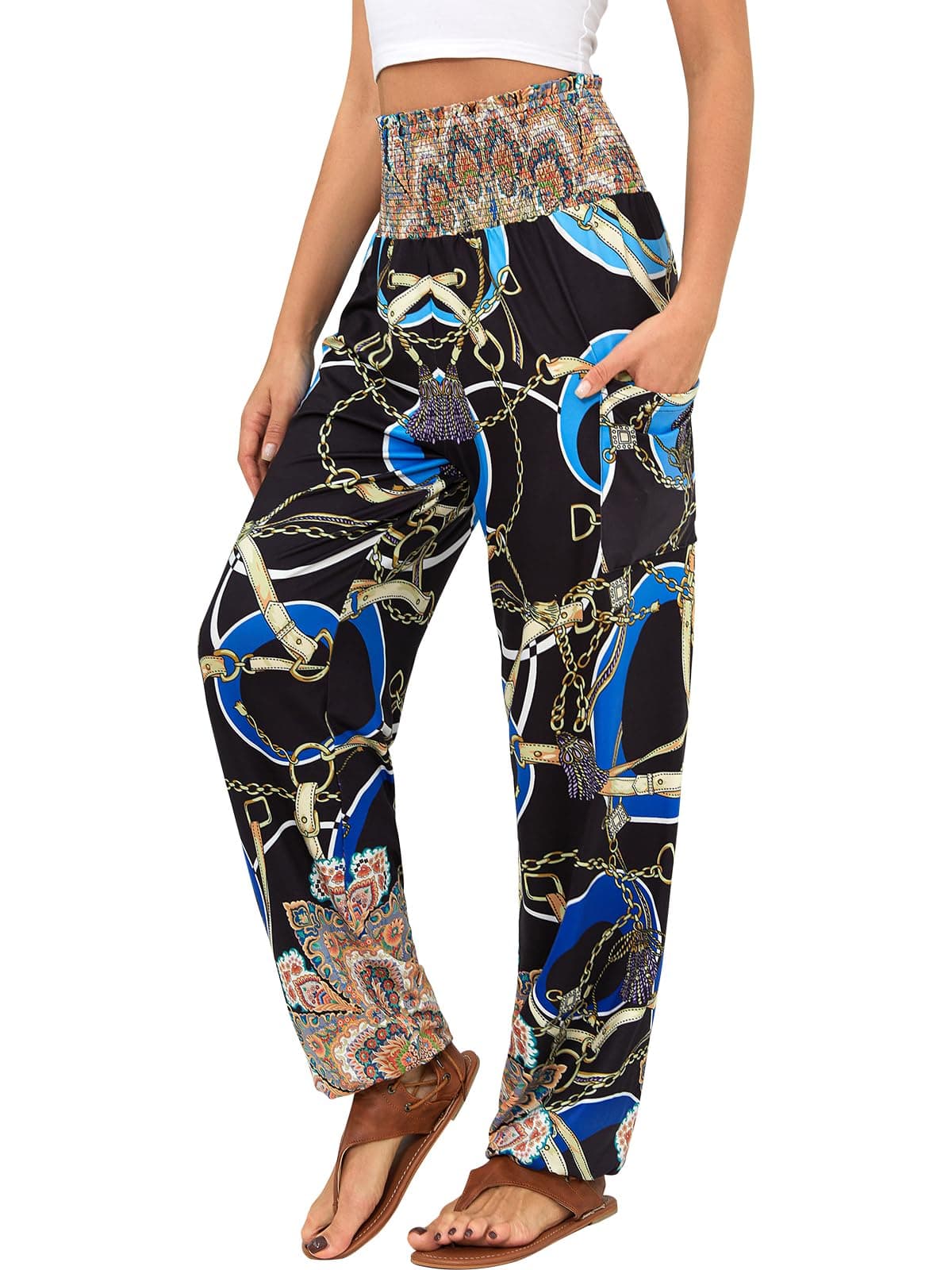 womens Boho Palazzo Slacks