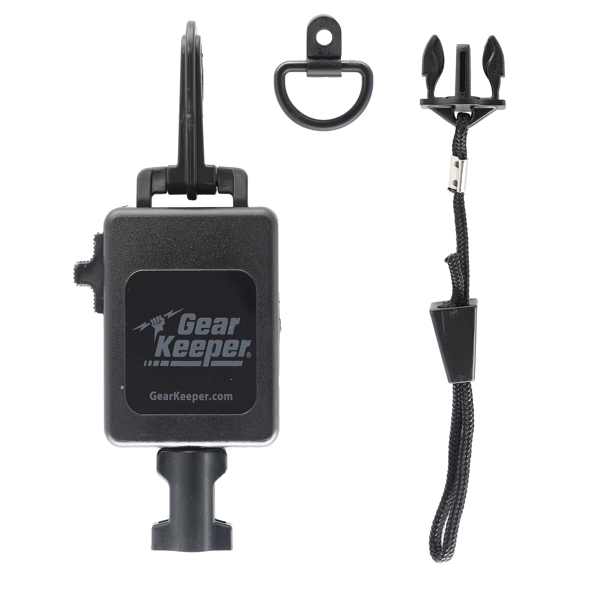 Gear Keeper CB Mic Keeper Retractable Microphone Holder - Features Heavy-Duty Snap Clip Mount, Adjustable Mic Lanyard and Hardware Mounting Kit