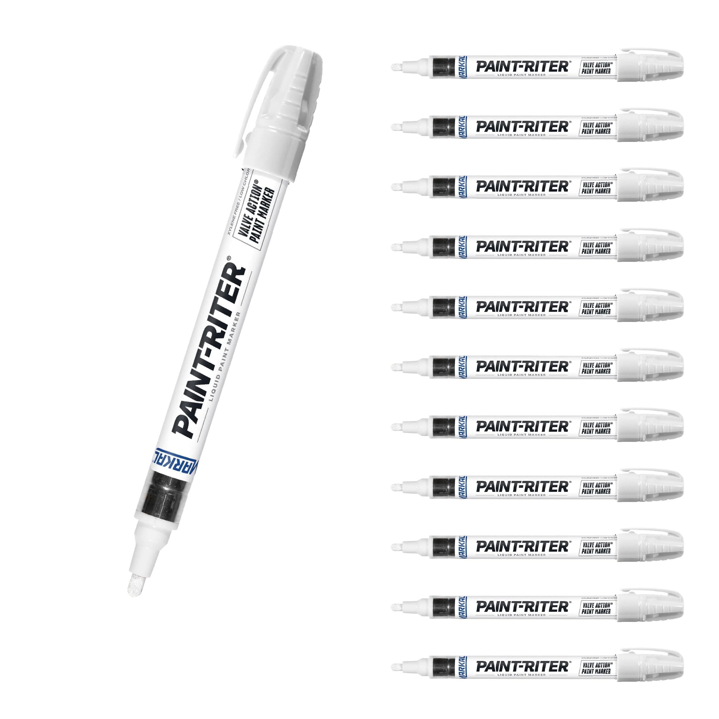 Markal Pro-Line HP High Performance Liquid Paint Marker with 1/8 Bullet Tip White (Pack of 12)