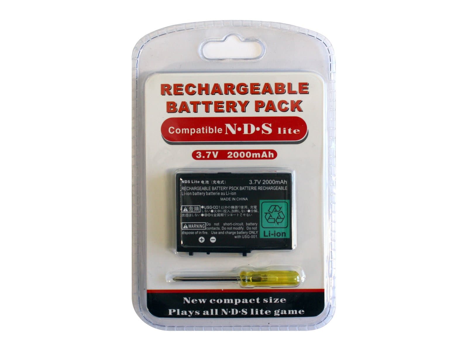 Rechargeable Replacement Battery Pack with Philip Screwdriver For Nintendo DS Lite