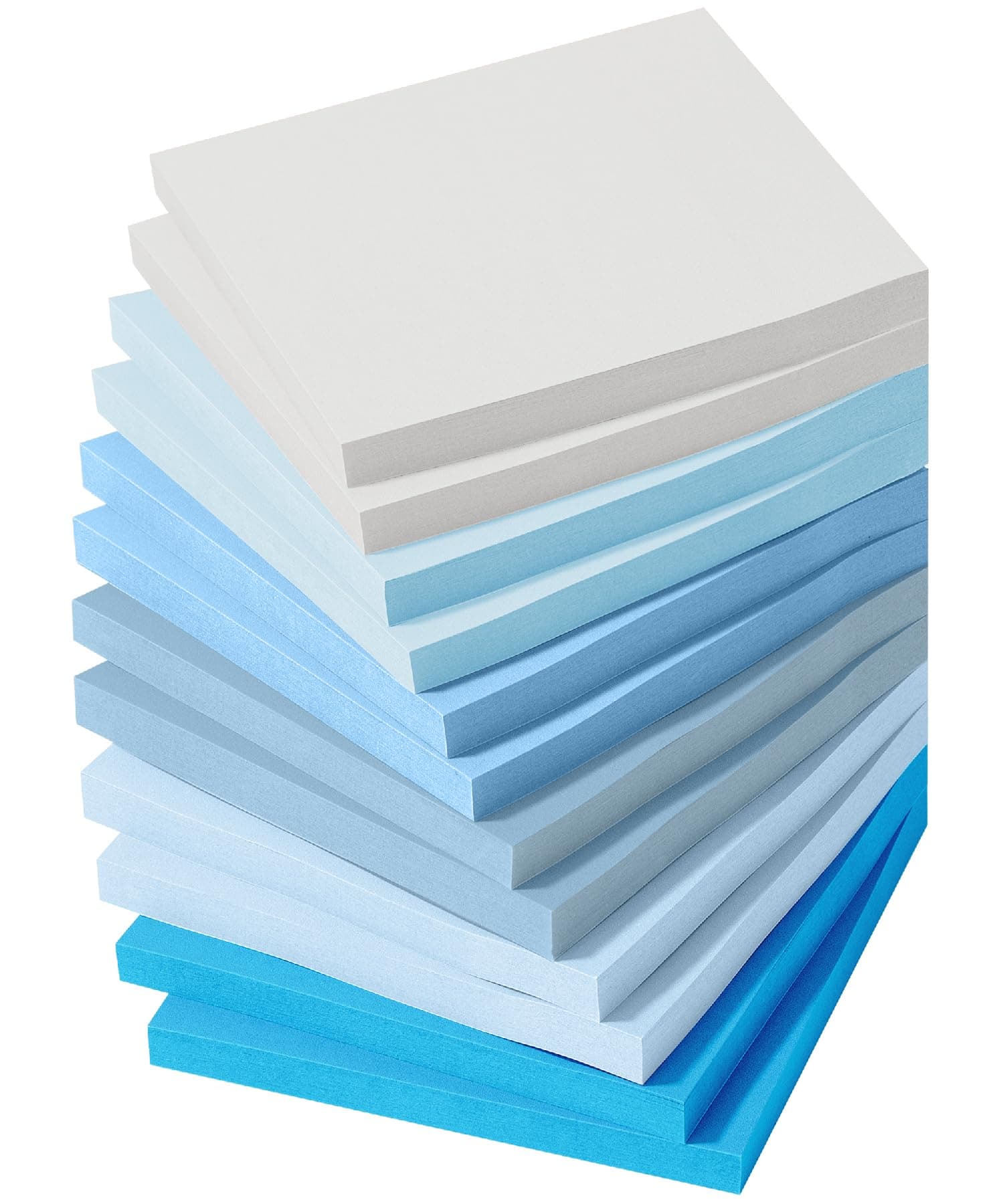 Mr. Pen- Sticky Notes, 3”x3”, 12 Pads, 600 Sheets, Sky Blue Tones, Sticky Note, Self-Stick Note Pads