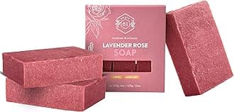 Crate 61, Handmade in Canada, Plant Based Cold Process Natural Bar Soap Cold Pressed For Face And Body, With Premium Oils (Lavander Rose)