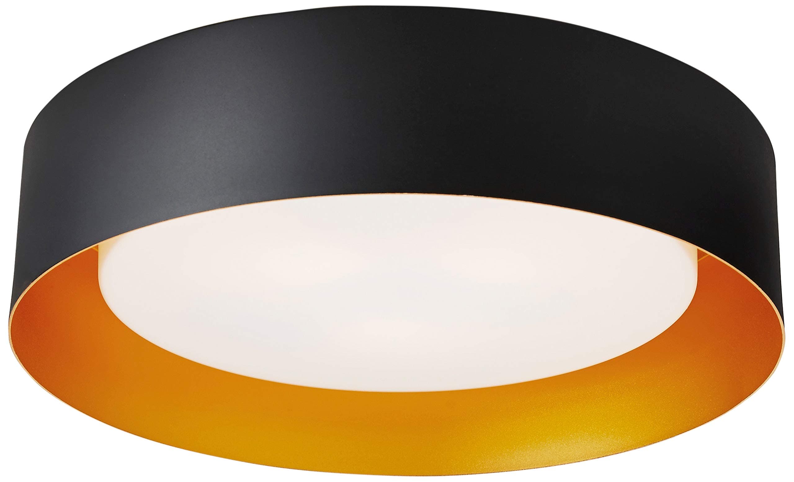 B4106BBG Lynch Black & Gold Flush Mount Ceiling Light