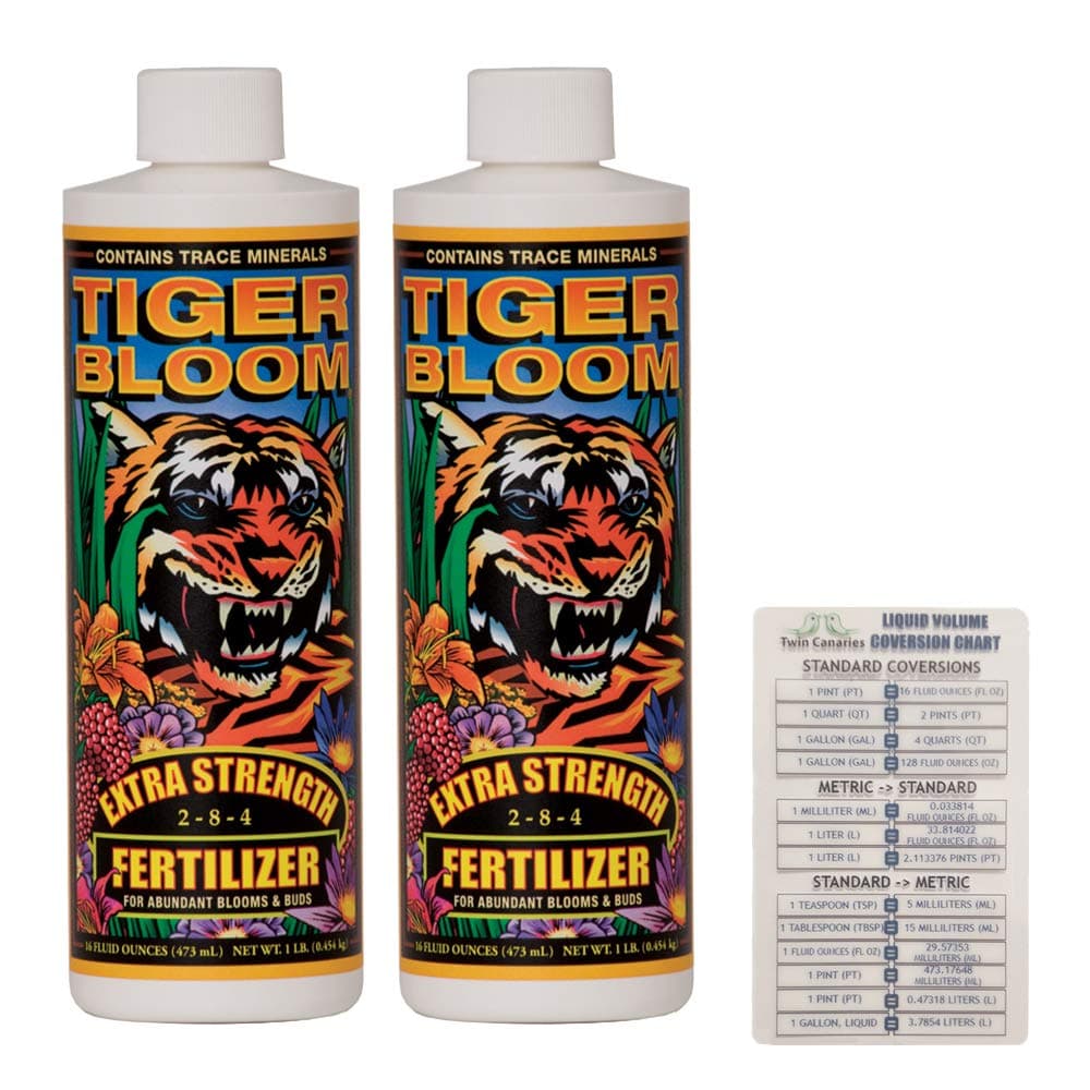 FoxFarm Tiger Bloom, 16 oz (2 Pack) + Twin Canaries Chart
