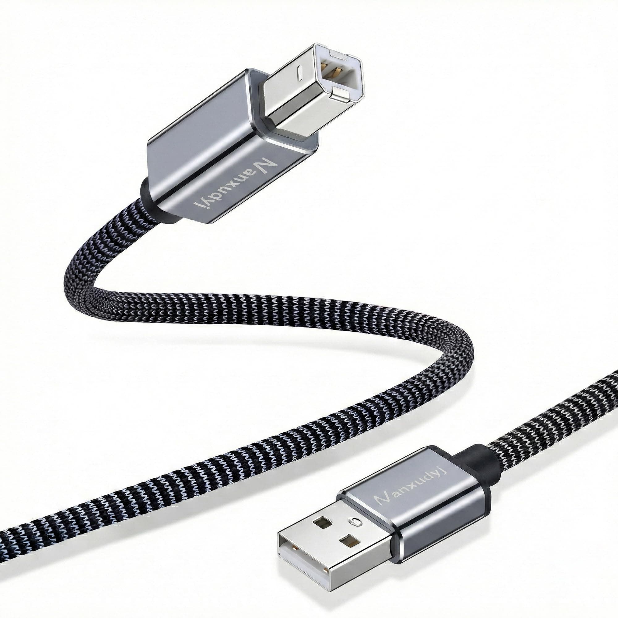 Printer Cable 3ft,USB 2.0 Type A Male to B Male Braid Cables Scanner Cord High Speed USB Printer Cable Compatible with HP,Canon, Dell,Lexmark, Xerox, Samsung and More