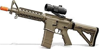 Gel Ball Blaster Gun, Splat Gun with Fully/Semi-Automatic and Safe Model FPS 280+ and Electronic Scope, 100+ Foot Range - for Outdoor Games & Toys - Ages 15+(Sand Color)