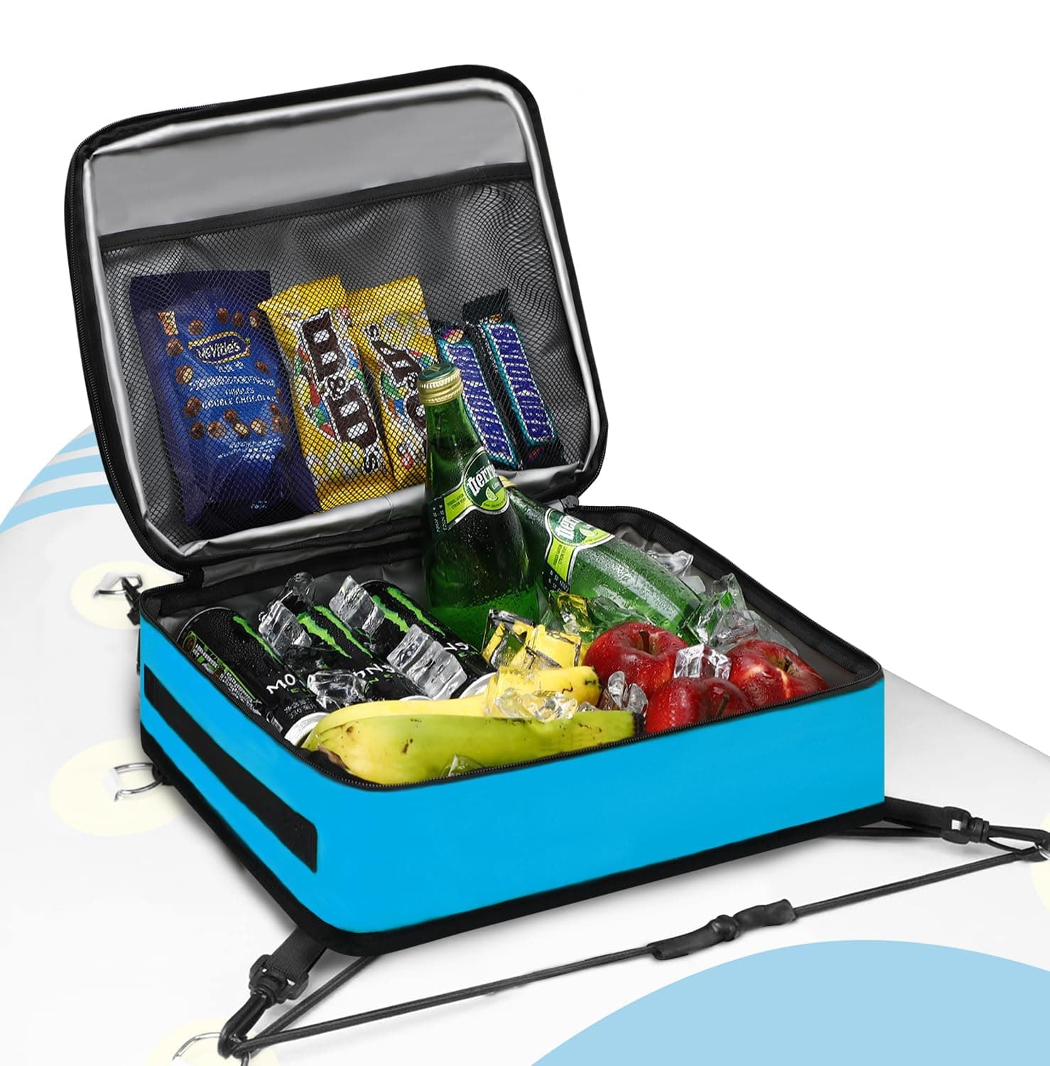 Paddle Board Cooler Bag, Waterproof Surf Sup Deck Cooler Bag Insulated Leakproof 10 Cans, Sup Paddle Board Accessories Bag for Stand Up Paddleboard and Kayak