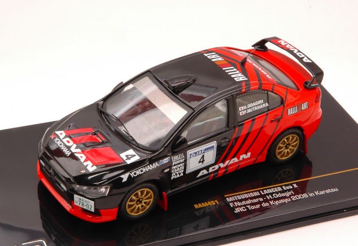 Ixo Model SCALE MODEL COMPATIBLE WITH MITSUBISHI LANCER EVO X N.4 JRC TOUR DE KYUSYU 2008 1:43 RAM451