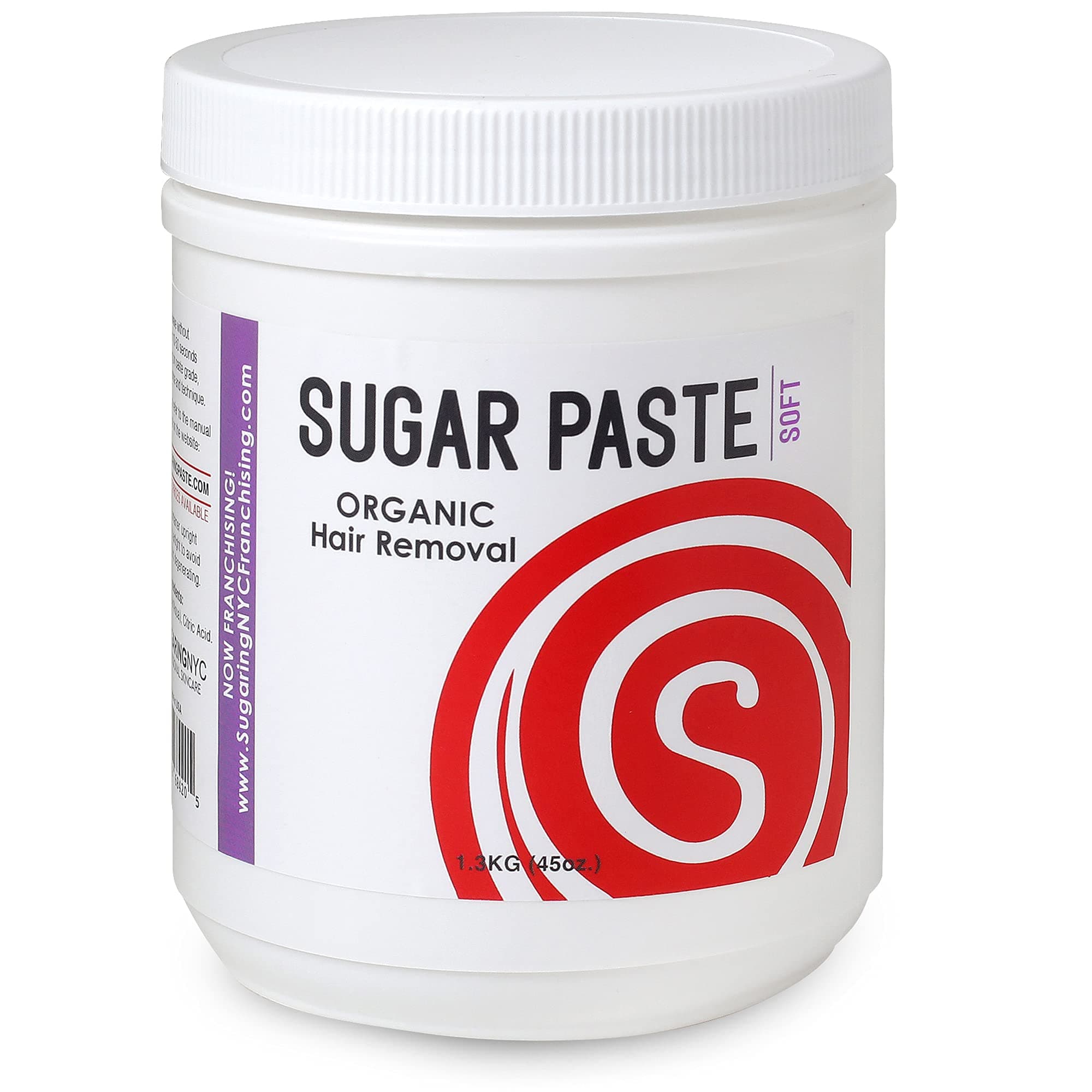 Sugaring Paste 1.3 KG 45 Oz. Soft for Legs, Arms, Back, Stomach 100% Natural