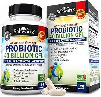 Daily Probiotic Nutritional Supplement - 40 Billion CFU for Gut Health - Probiotics for Men and Women - Digestive Health with Astragalus & Lactobacillus - Shelf Stable - 120 Count