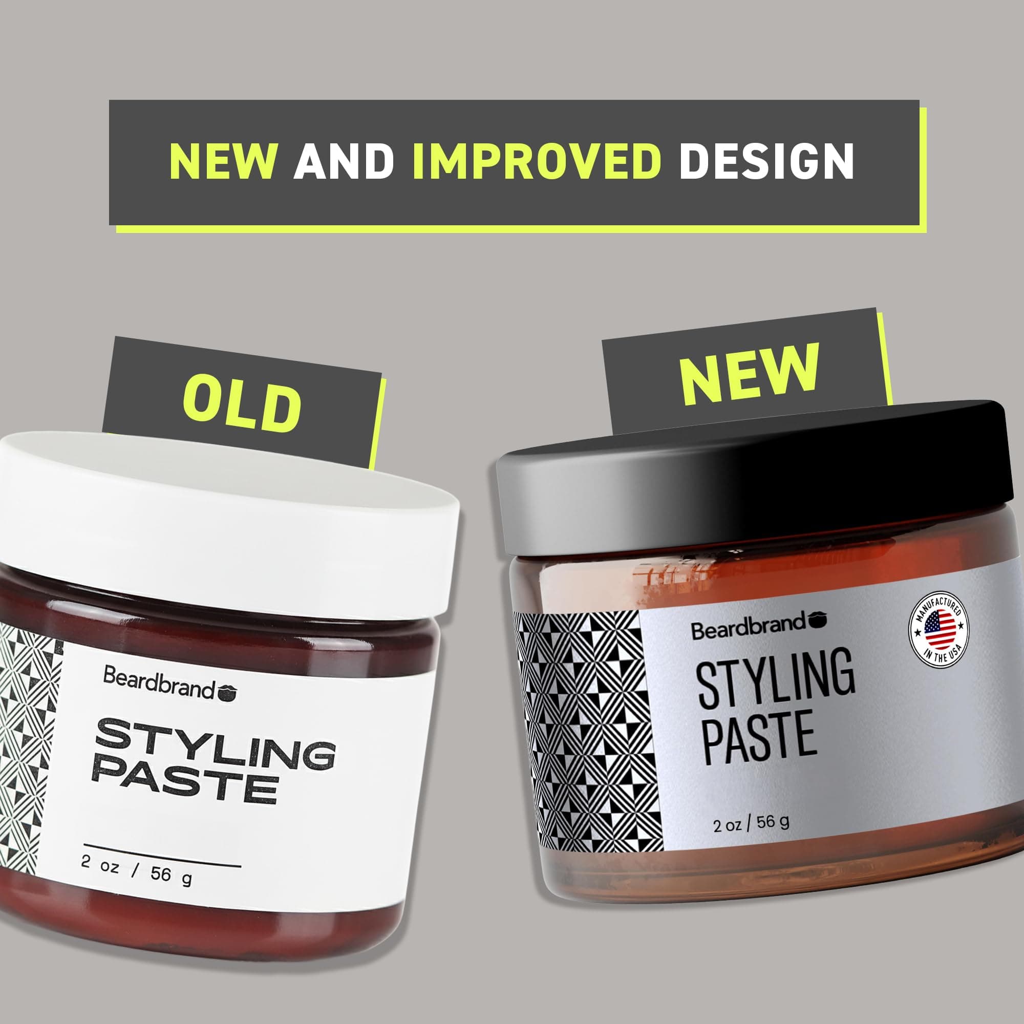 Beardbrand Beard Styling Paste - Medium Hold and Natural Look Hair Paste for Men - Versatile Hair Styling Cream - Teakwood, Rosemary, & Citrus Scent- 56 grams