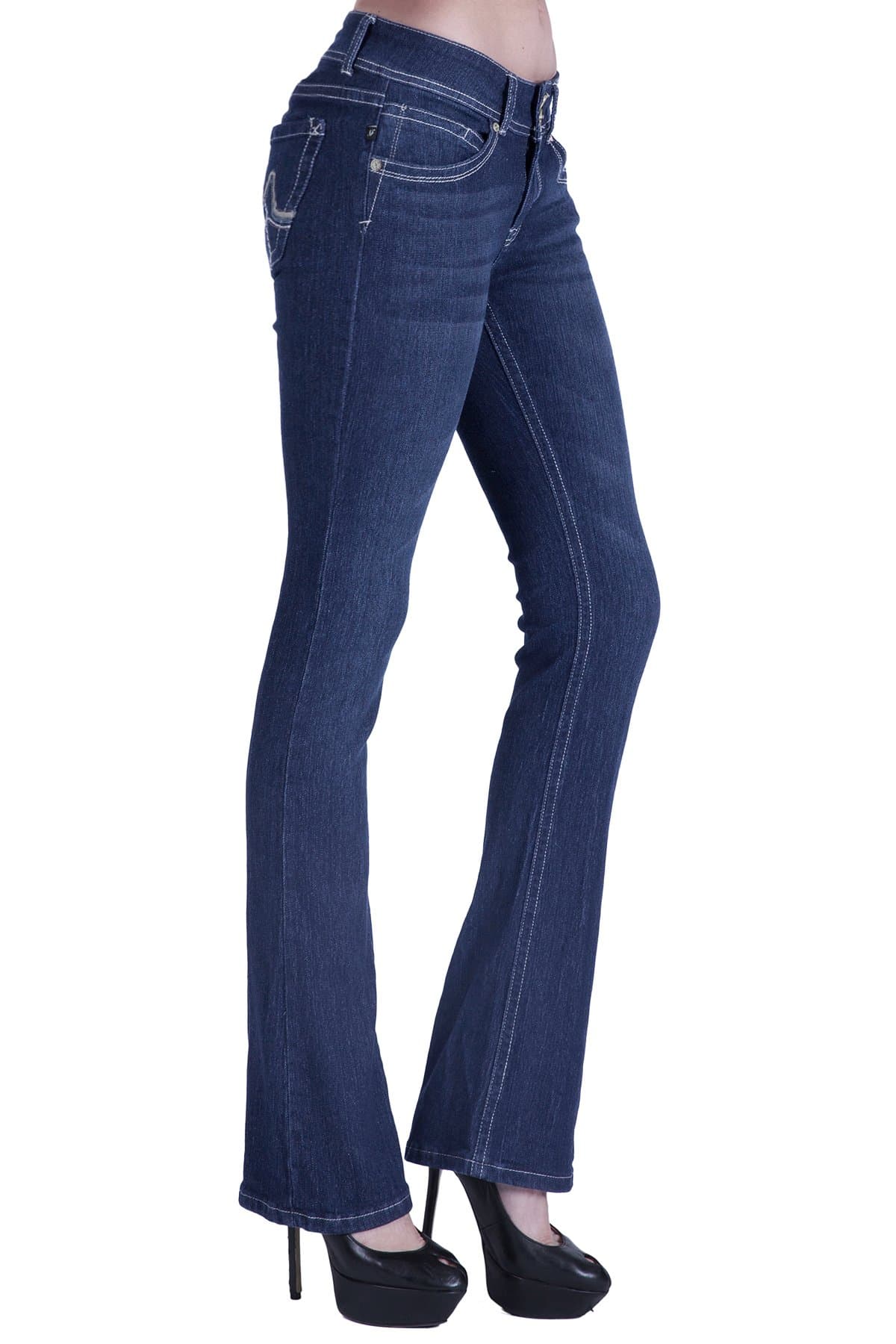 naafii Women's Totally Shaping Stretch Bootcut Jean Luscious Curvy Basic Denim Jeans