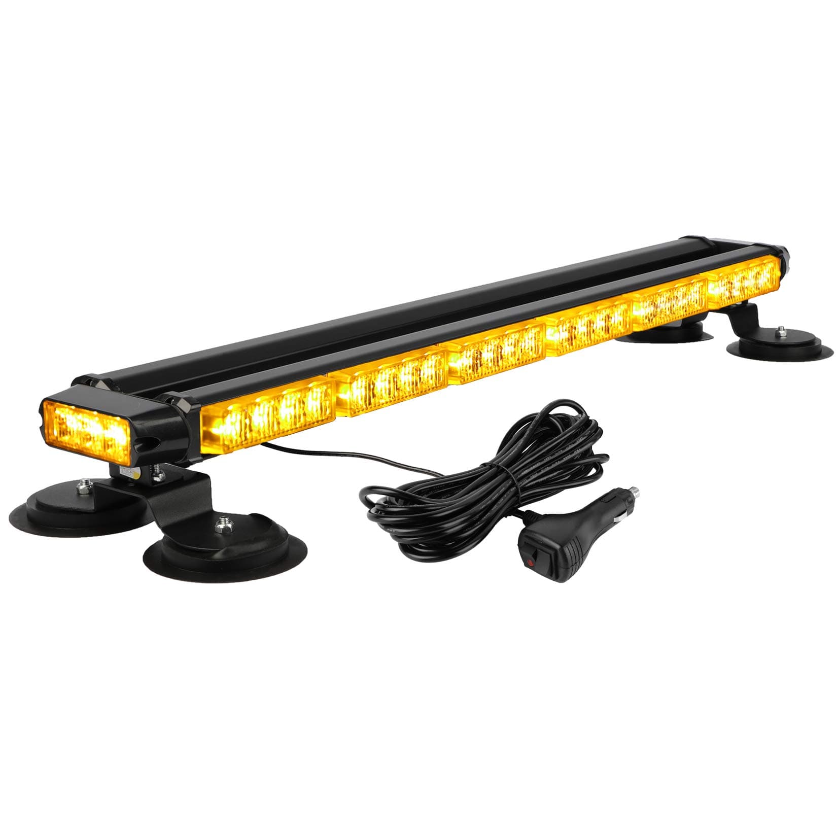 29.5" 54 LED Strobe Light Bar Double Side Flashing High Intensity Emergency Warning Flash Strobe Light with Magnetic Base for Safety Construction Vehicles Tow Trucks Pickup (Amber)