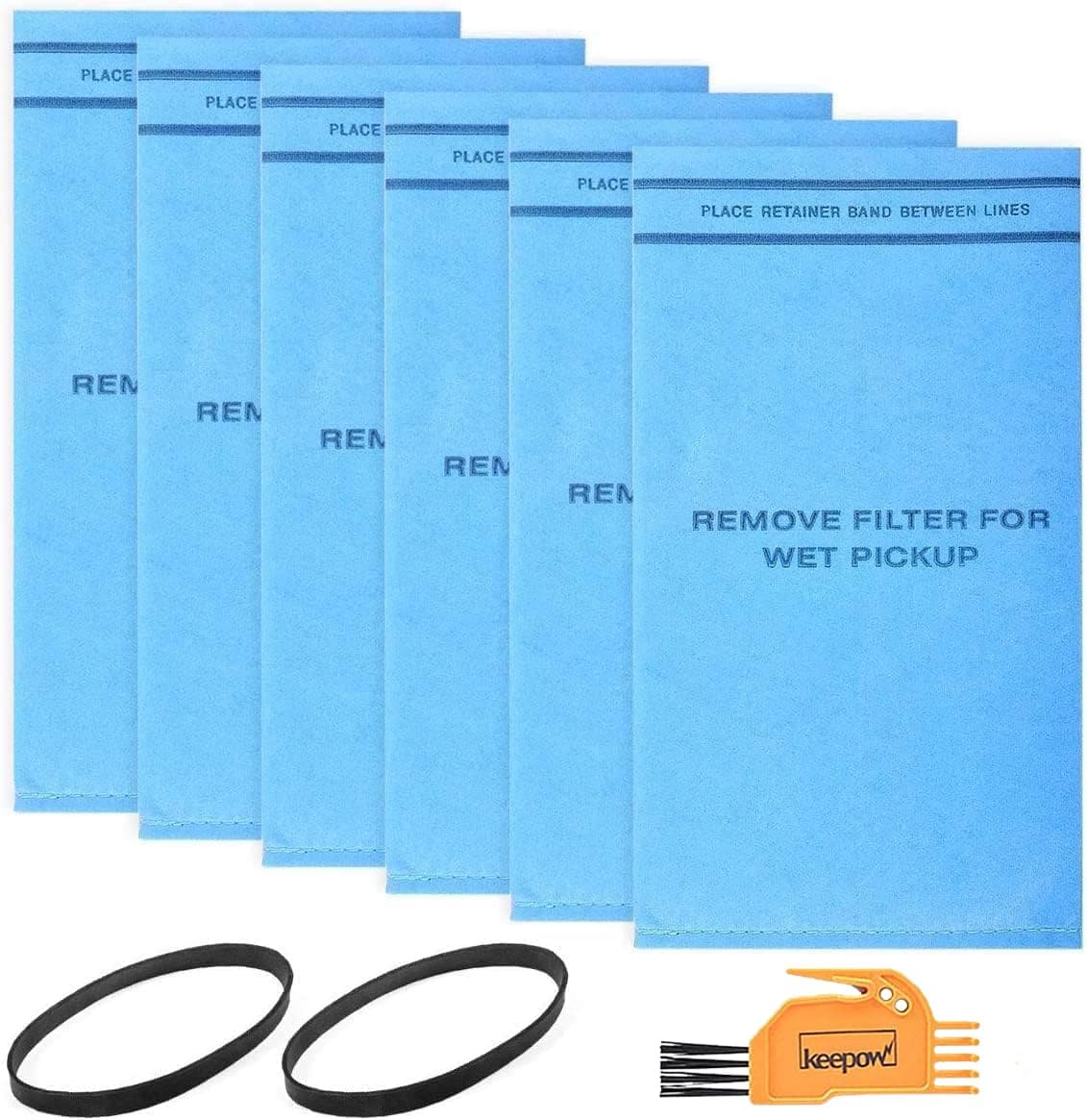 KEEPOW Wet Dry Vac Filter Fit for Stinger 2.5 to 5 Gallon Vacuum,for WORKSHOP WS0255VA,Part# VF2000, aslo for Craftsman 9-38737,6 Pack