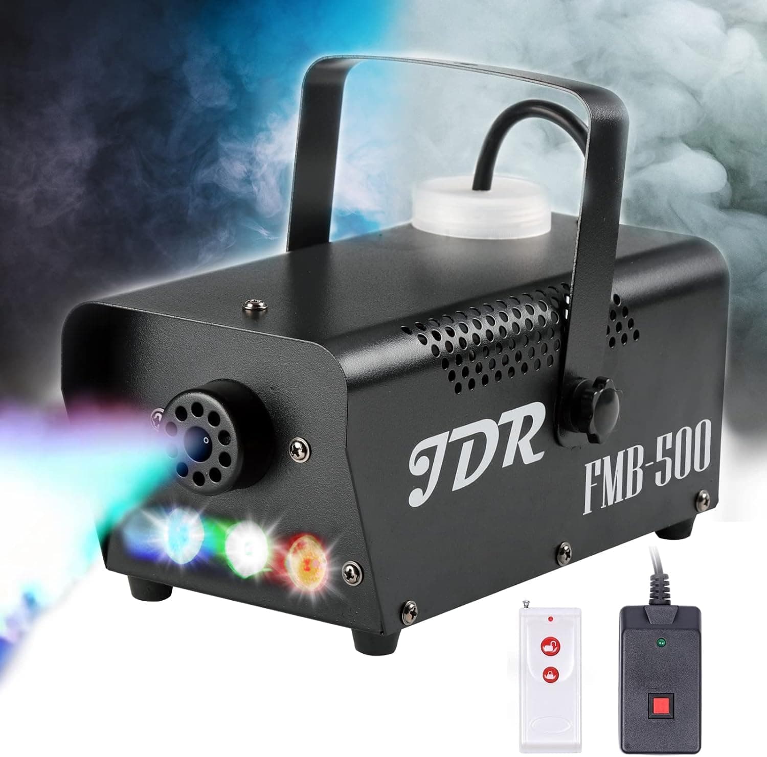 Fog Machine Smoke Machine Controllable LED Light 500W and 2000CFM Fog Disinfection with Wireless and Wired Remote Control for Weddings, Halloween,Parties or Disinfection,with Fuse Protection