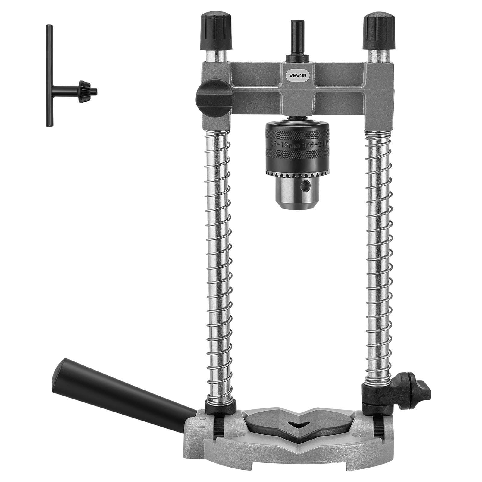 Drill Guide, Multi-Angle Press Portable Precision Drilling Guide Jig Attachment, with Large Handle and Mounting Holes, Aluminum Alloy, for Drilling Angled or Straight Holes, for Wood Working