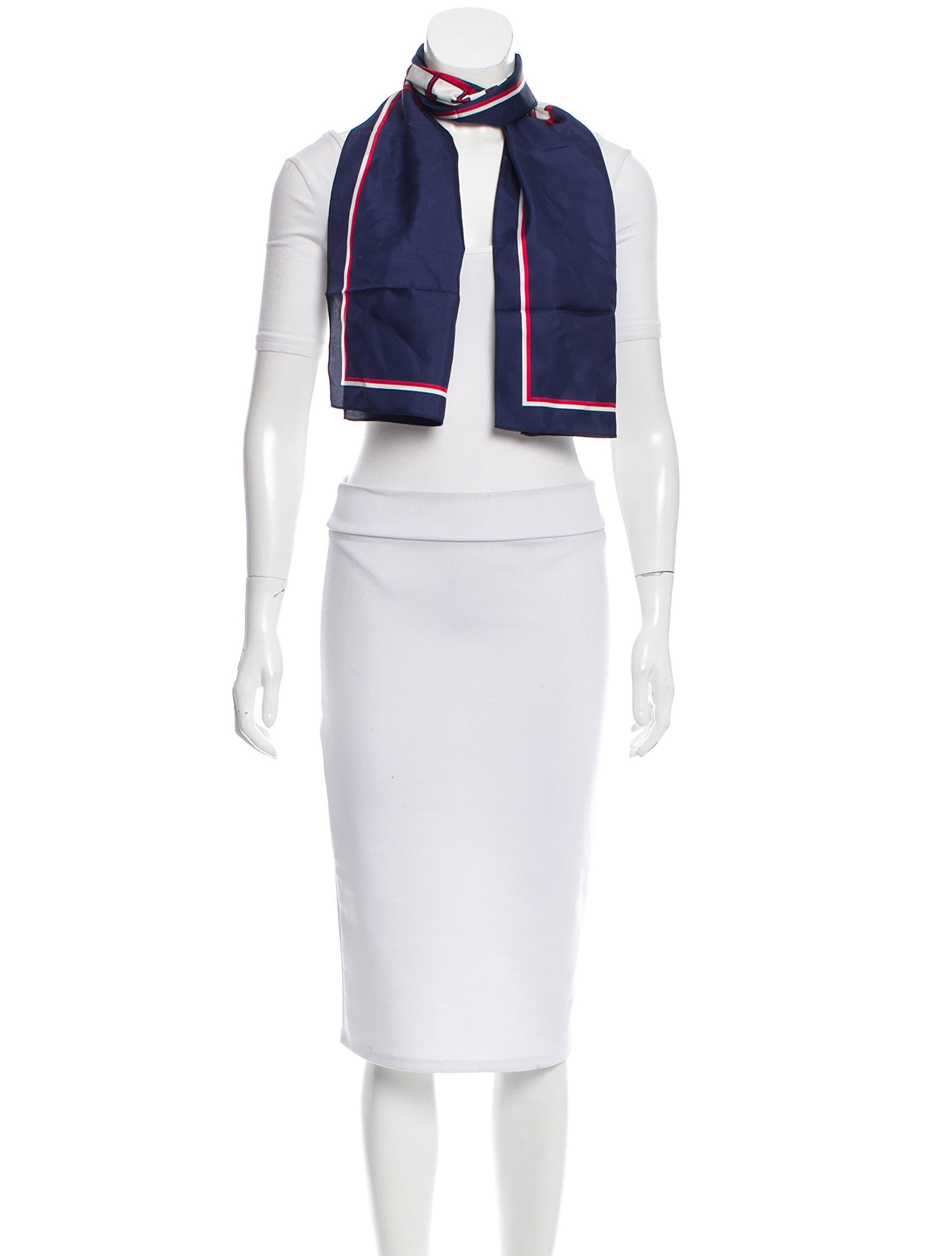 Maison Kitsune All-over Fox Tail Silk Scarf