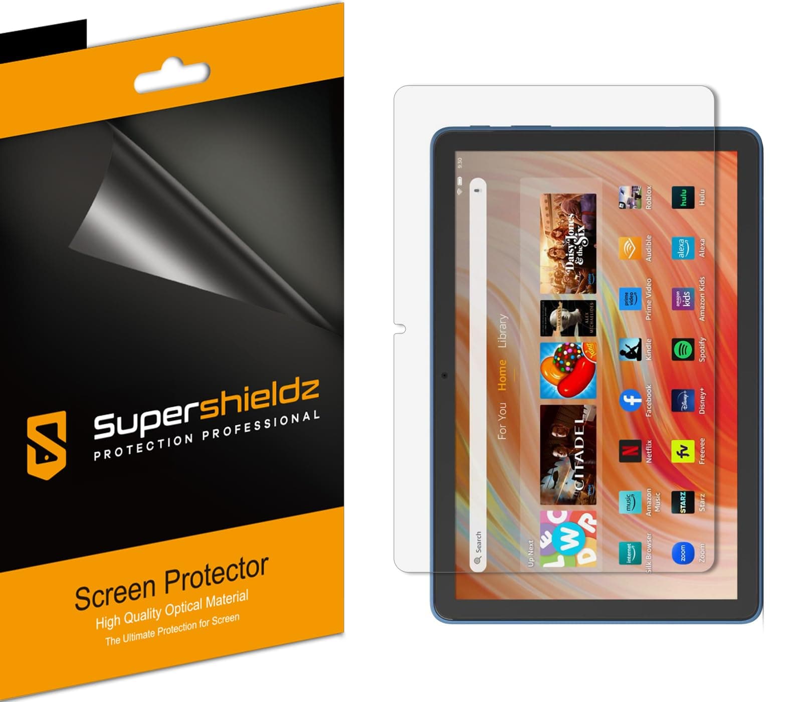 Supershieldz (3 Pack) Designed for All-New Fire HD 10 / Fire HD 10 Plus Tablet 10.1 inch (13th/11th Generation, 2023/2021 Release) Screen Protector, High Definition Clear Shield (PET)
