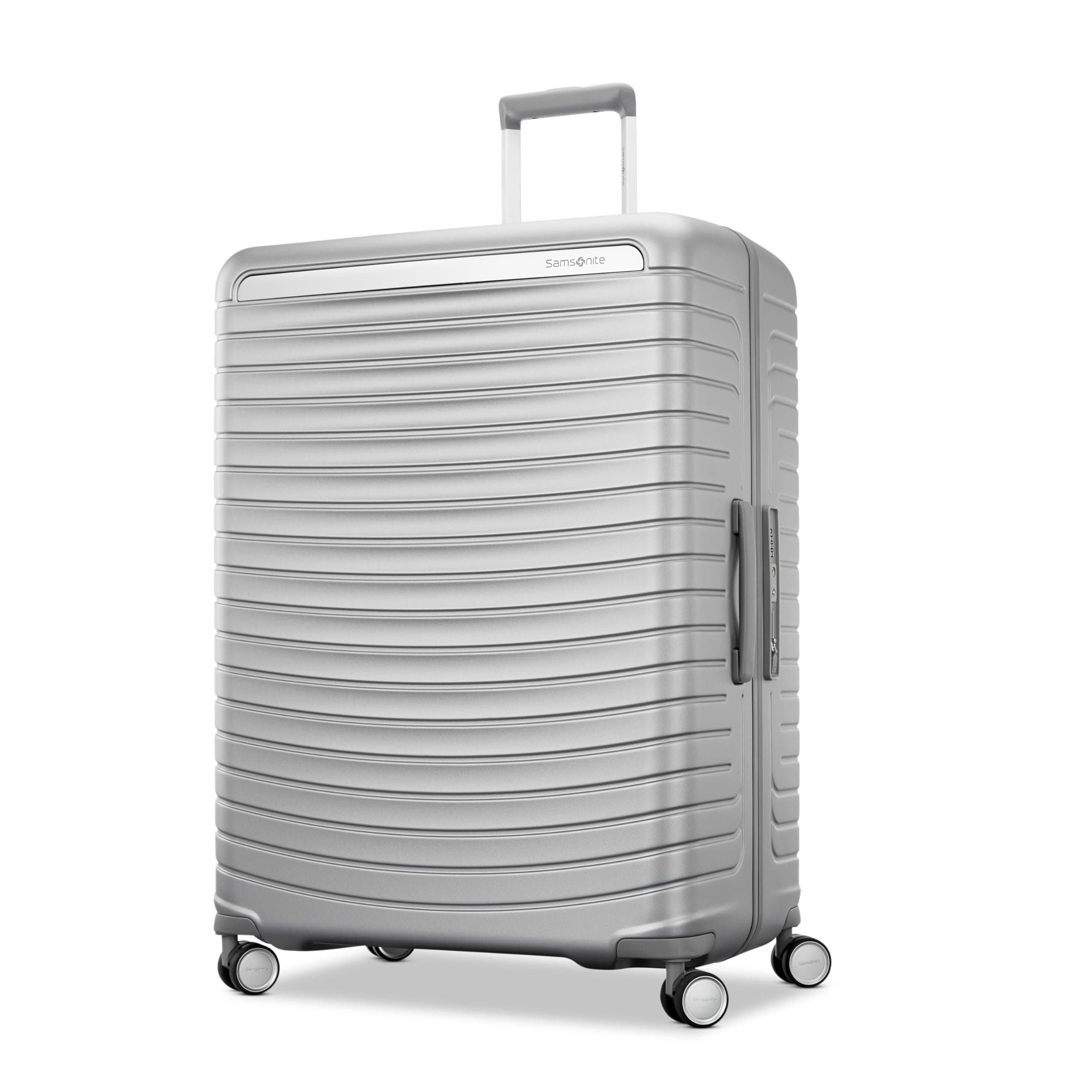 Central Hardside Expandable Luggage with Spinner Wheels, Silver