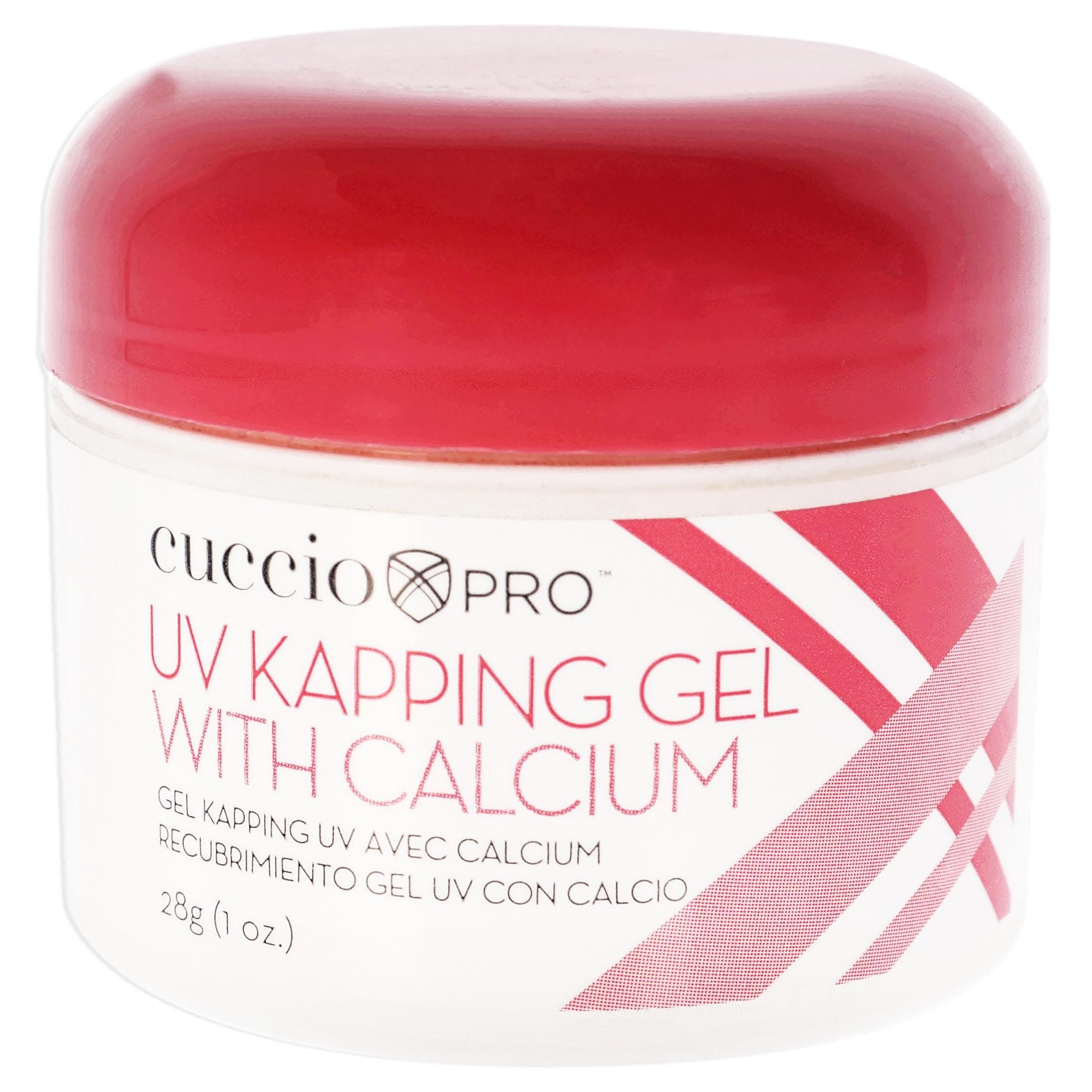 Cuccio Pro UV Kapping Gel With Calcium - Helps Prevent Cracking And Peeling - Designed For Natural Nails - Promotes Growth - Forms Durable, Protective Layer - Crystal Clear Coat - 1 Oz Nail Gel