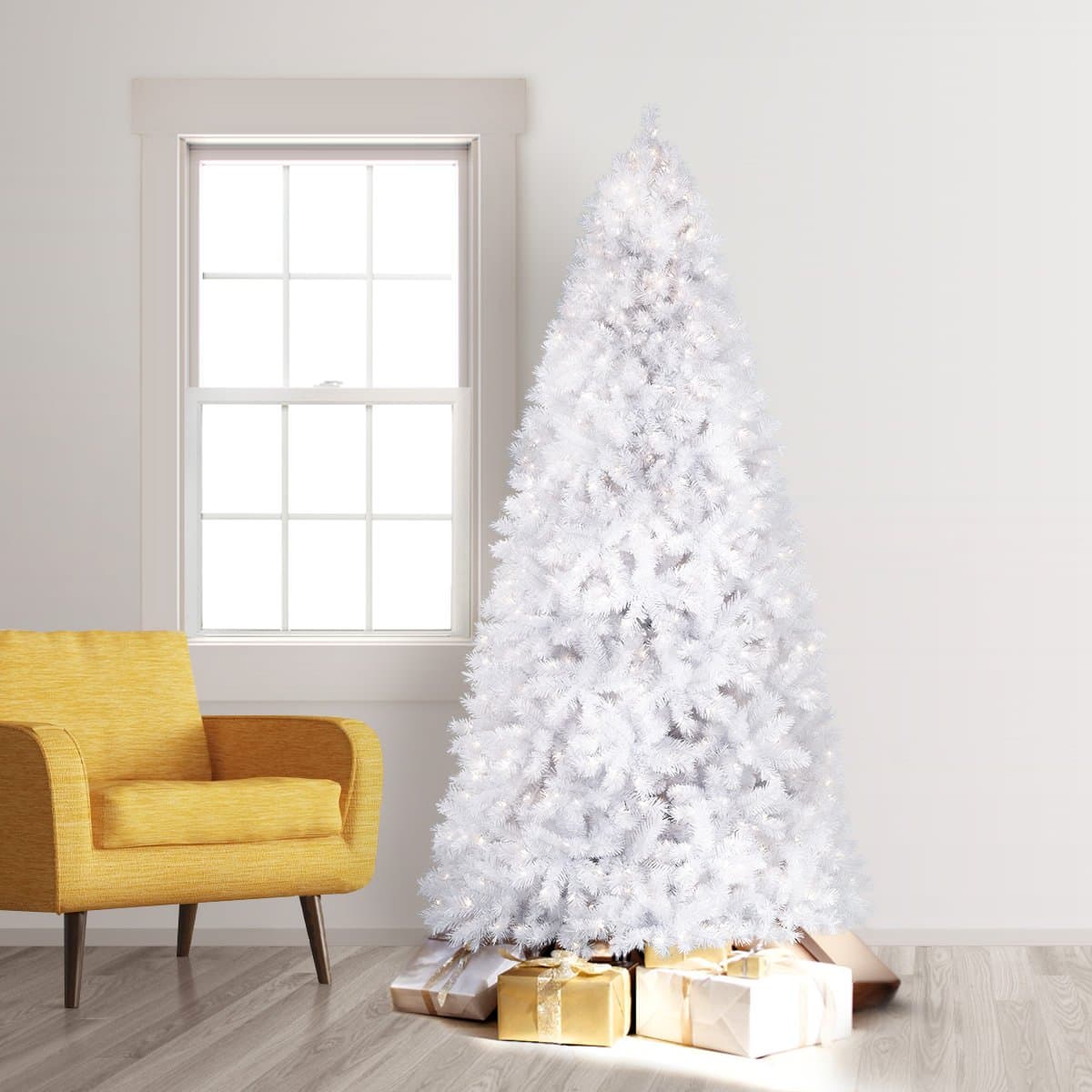 Treetopia Winter White Artificial Christmas Tree, 8 Feet, Unlit