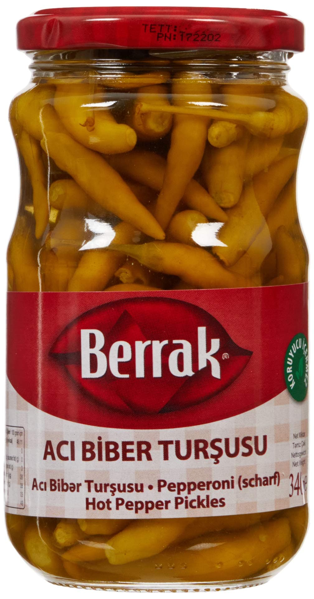 BERRAK HOT PEPPER PICKLES 370ML