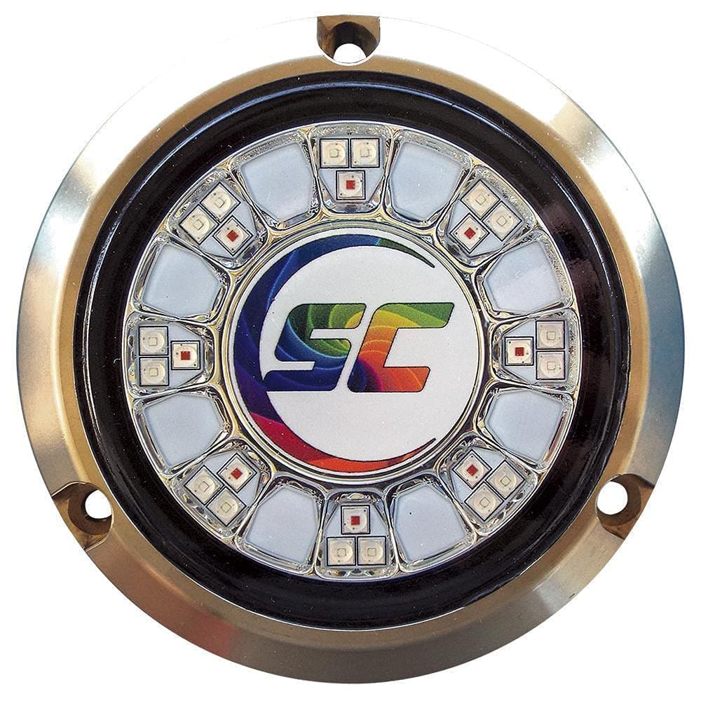 shadow-caster SCR-24 LED Underwater Boat Light - Color-Changing (RGBW) - Bronze Housing - 90W Surface Mount - Tempered Glass Lens - IP68 Fully Submersible Waterproof