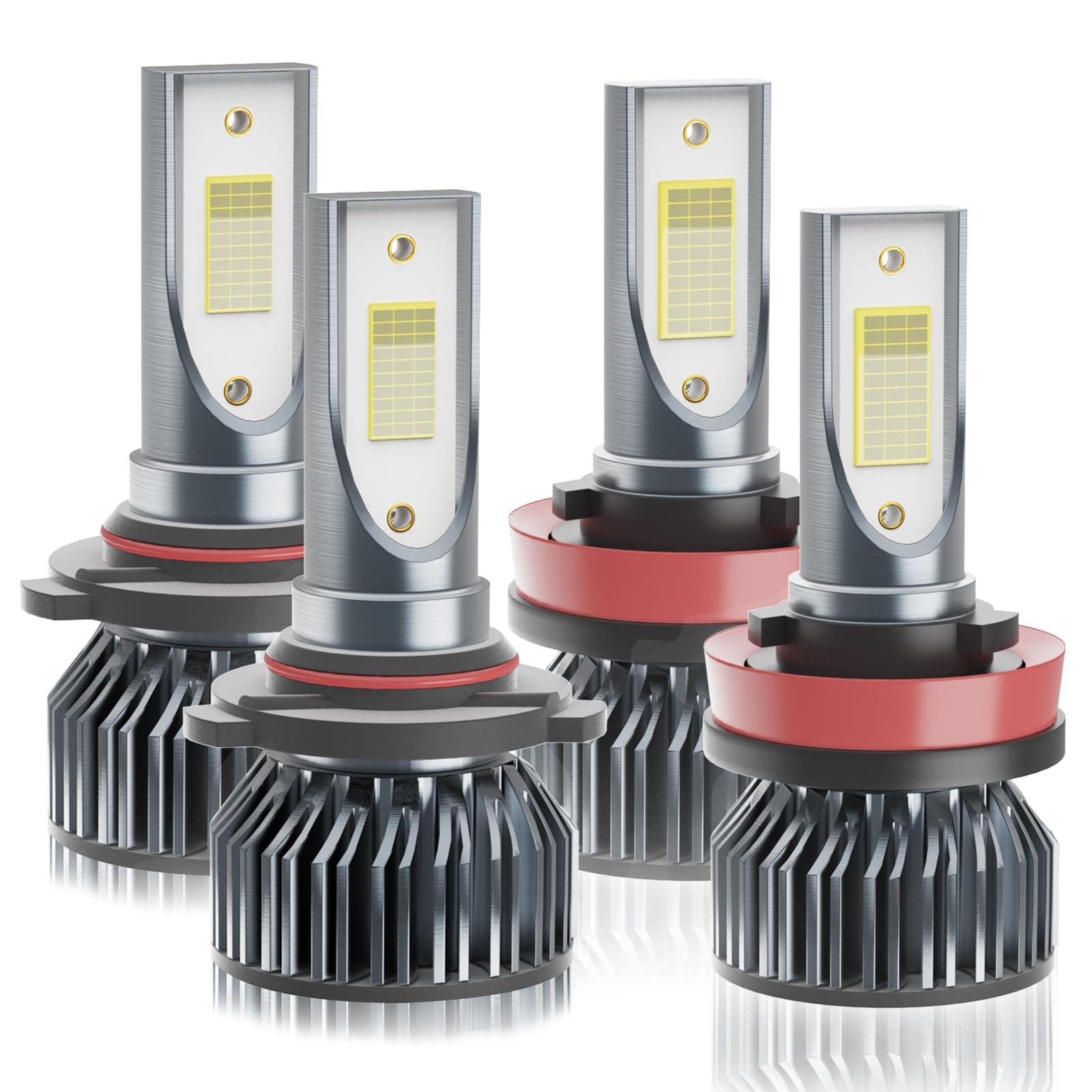 Civic Dedicated Bulbs,Fit for 2016 2017 2018 2019 2020 2021 2022 Civic,H/L bulbs (No fog lights),6000K Halogen Replacement Bulbs Accessories,Plug and Play,No Errors,Pack of 4