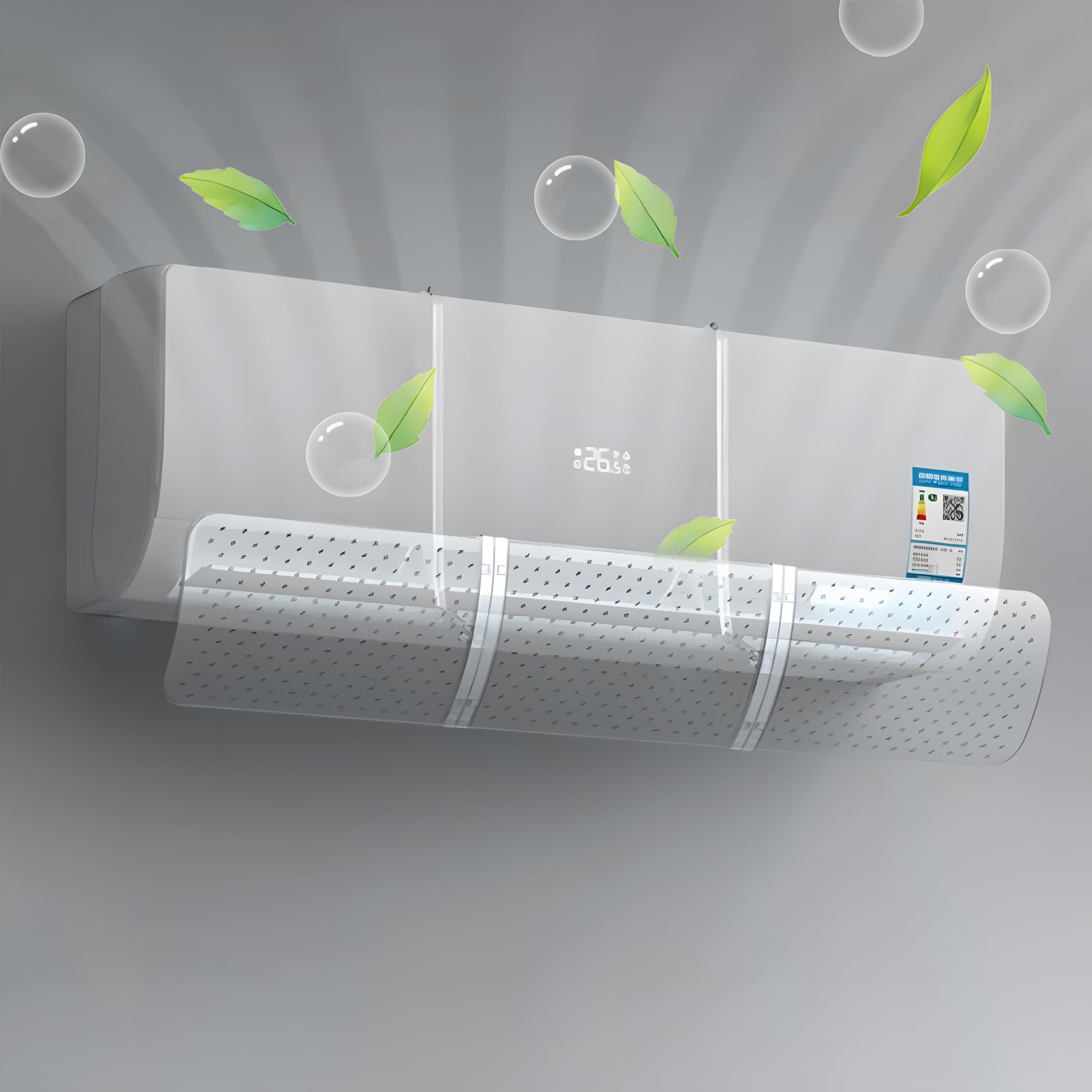 Universal Air Conditioning Deflector, Transparent, Adjustable Windshield, Office/Home, Elderly, Babies, Pregnant Women