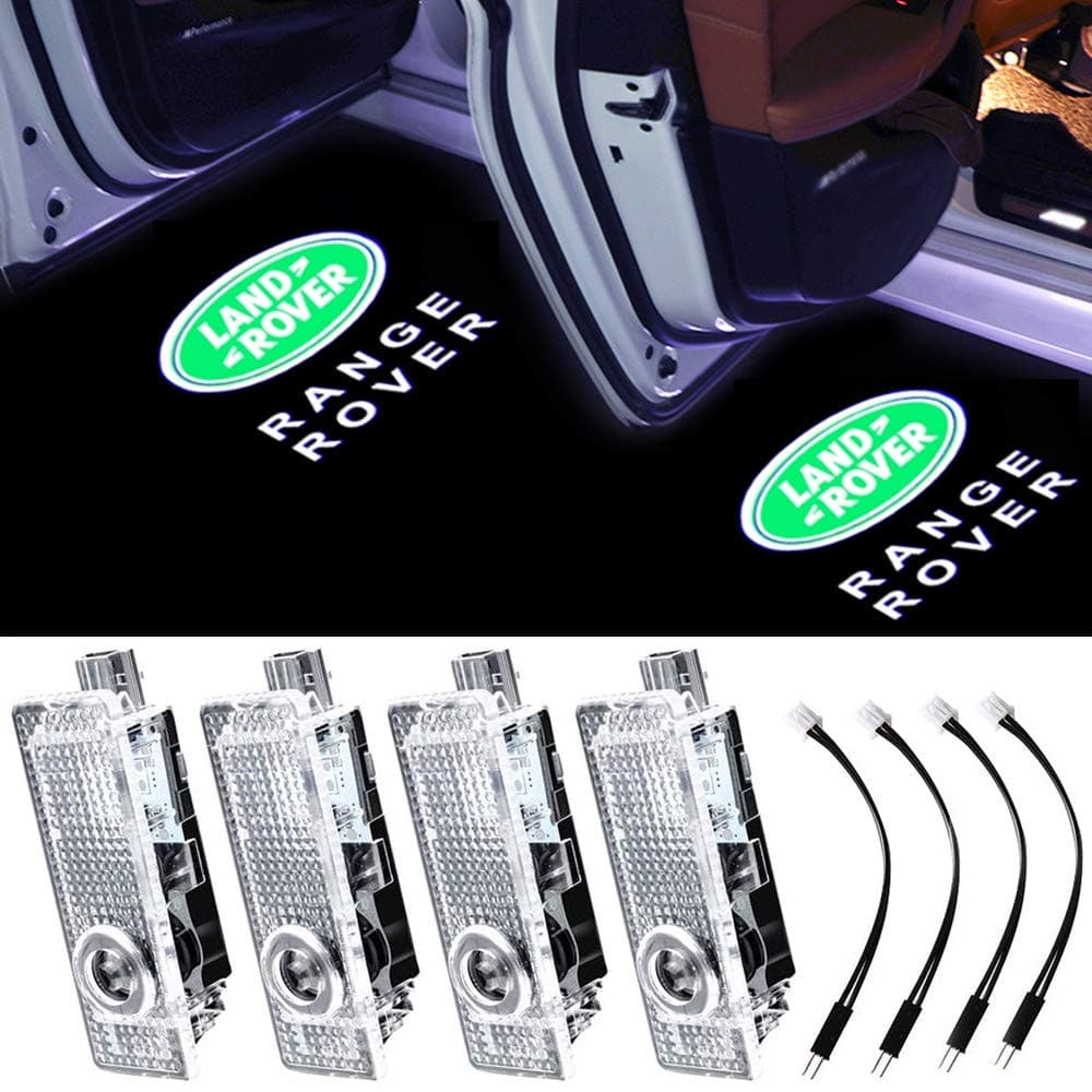 Car Led Door Lights Projector Logo Shadow Ghost Light for Land Rover Range Rover 2007-2019 Compatible Accessories 4 packs