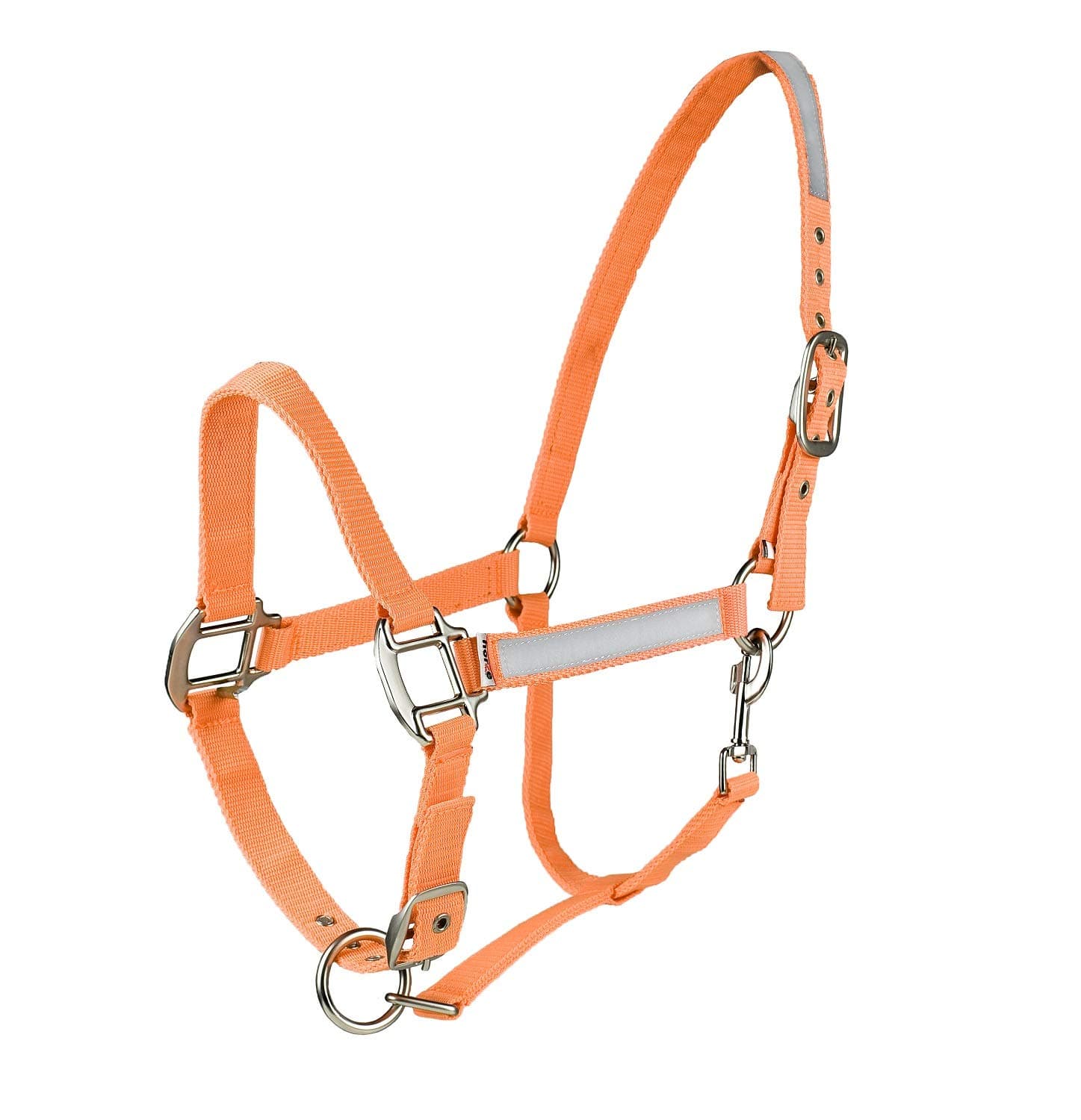 Horze X-Full Fluorescent Orange Reflective Cheeks Crown Halter