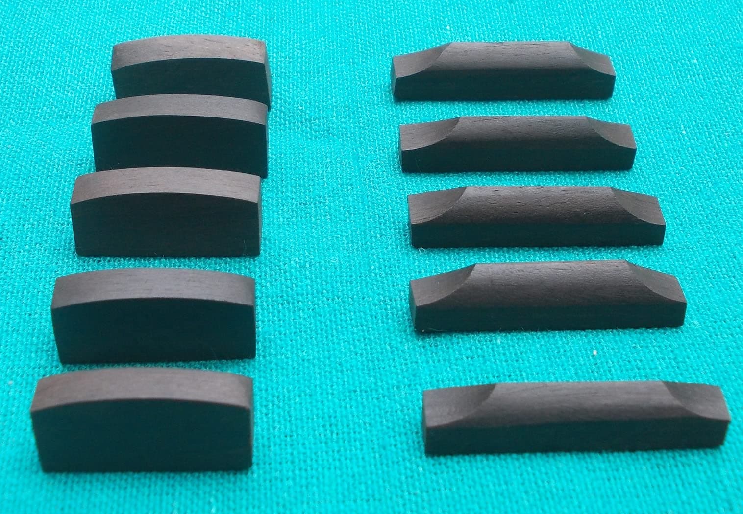 NATURAL EBONY 4/4 VIOLIN SADDLE NUT 5 SET (5 nut and 5 saddle)