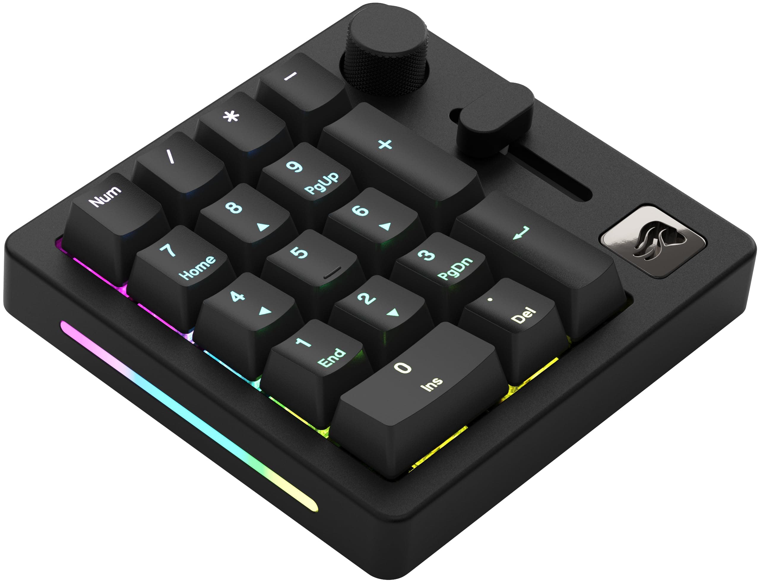 GMMK Macro Pad - Black Mechanical Numpad - 10 Key USB Keypad - Hotswap, Programmable Volume Knob, RGB Backlit, Wired & Wireless Bluetooth- Gaming Keyboard Number Pad